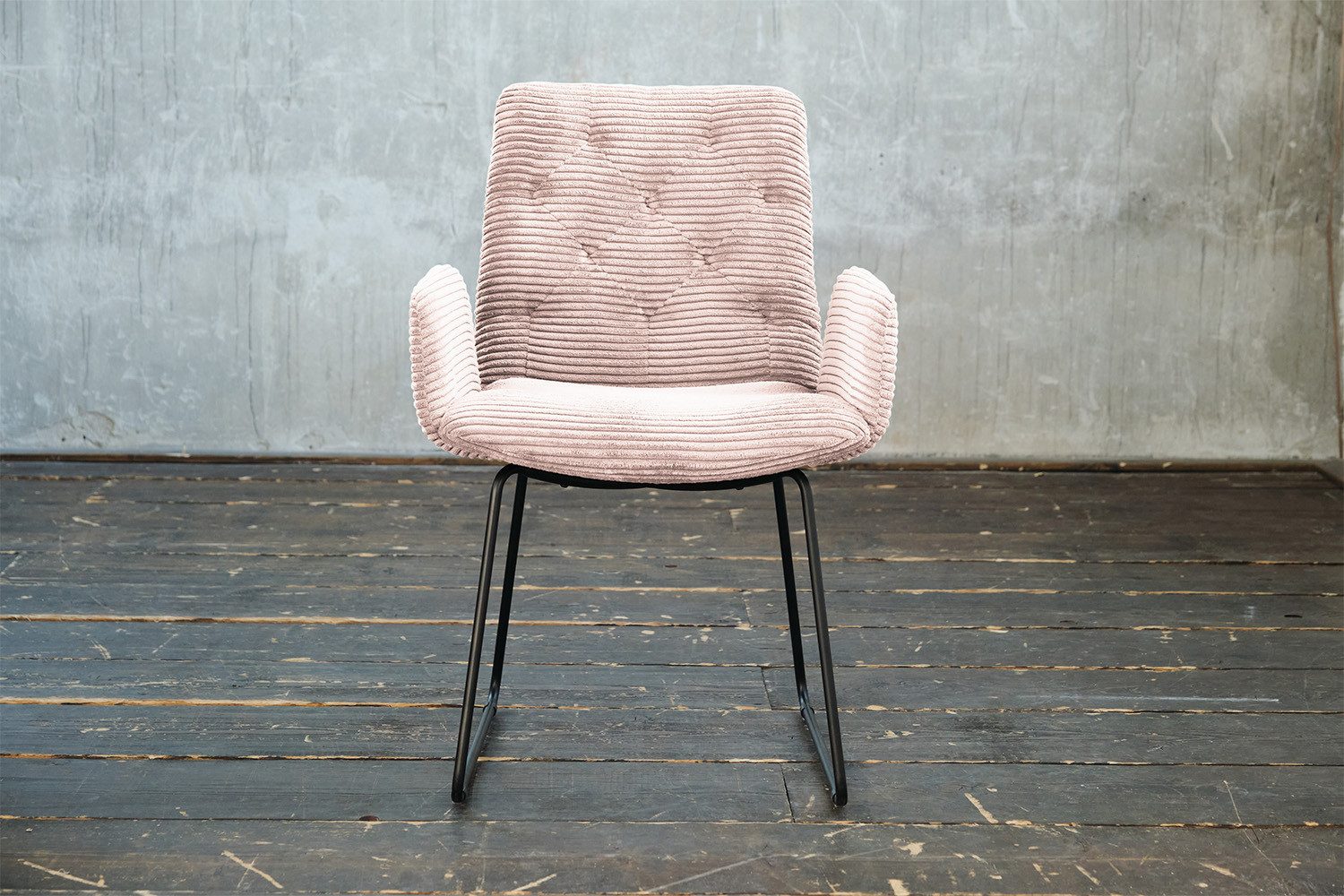 KAWOLA Esszimmerstuhl NEW CHARME, Stuhl Esszimmersessel Cord, mit od. ohne Drehfunktion, versch. Farben