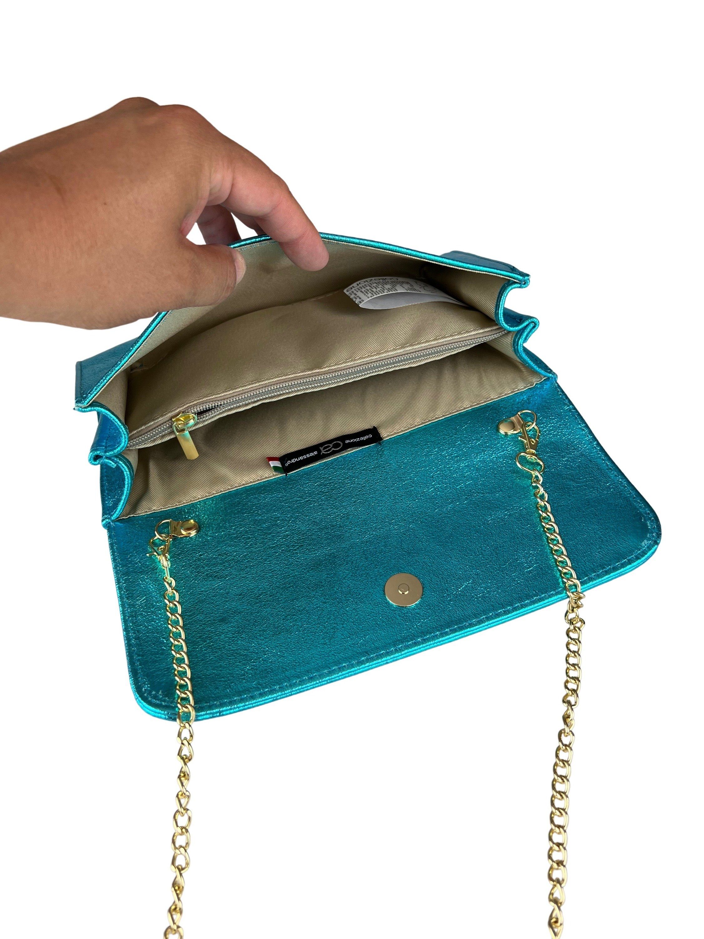 COLLEZIONE ALESSANDRO Clutch Eleganz, aus Leder, mit separaten Fächern