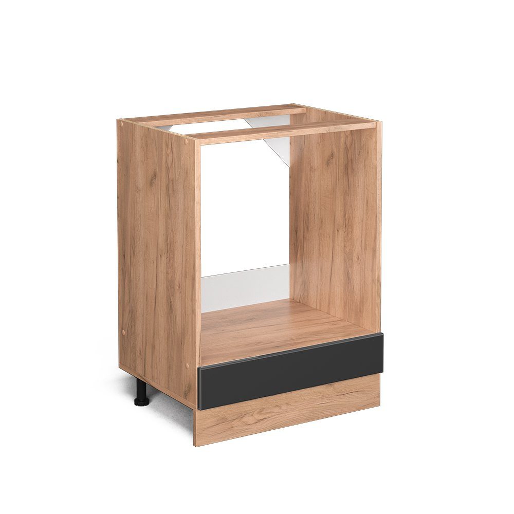 Vicco Herdumbauschrank R-Line, Anthrazit Hochglanz/Goldkraft Eiche, günstig online kaufen