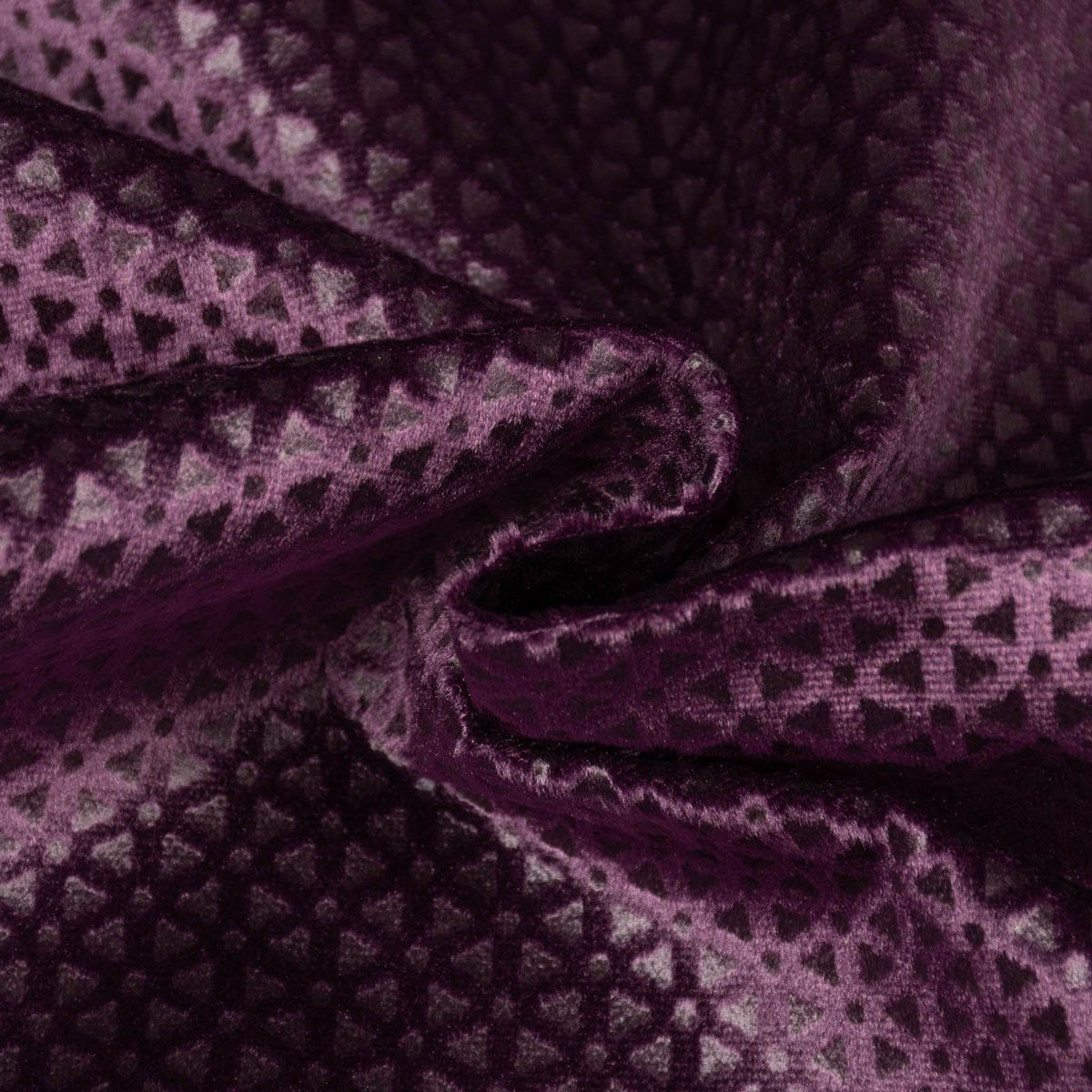 Thumbnail - Stoff Clarke & Clarke Möbelstoff Samtstoff Microfaser Loreto lila 140cm