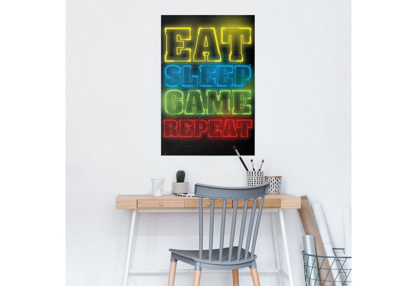 Reinders! Poster »Poster Zocken Eat sleep game repeat«, Spiele (1 Stück)-kaufen
