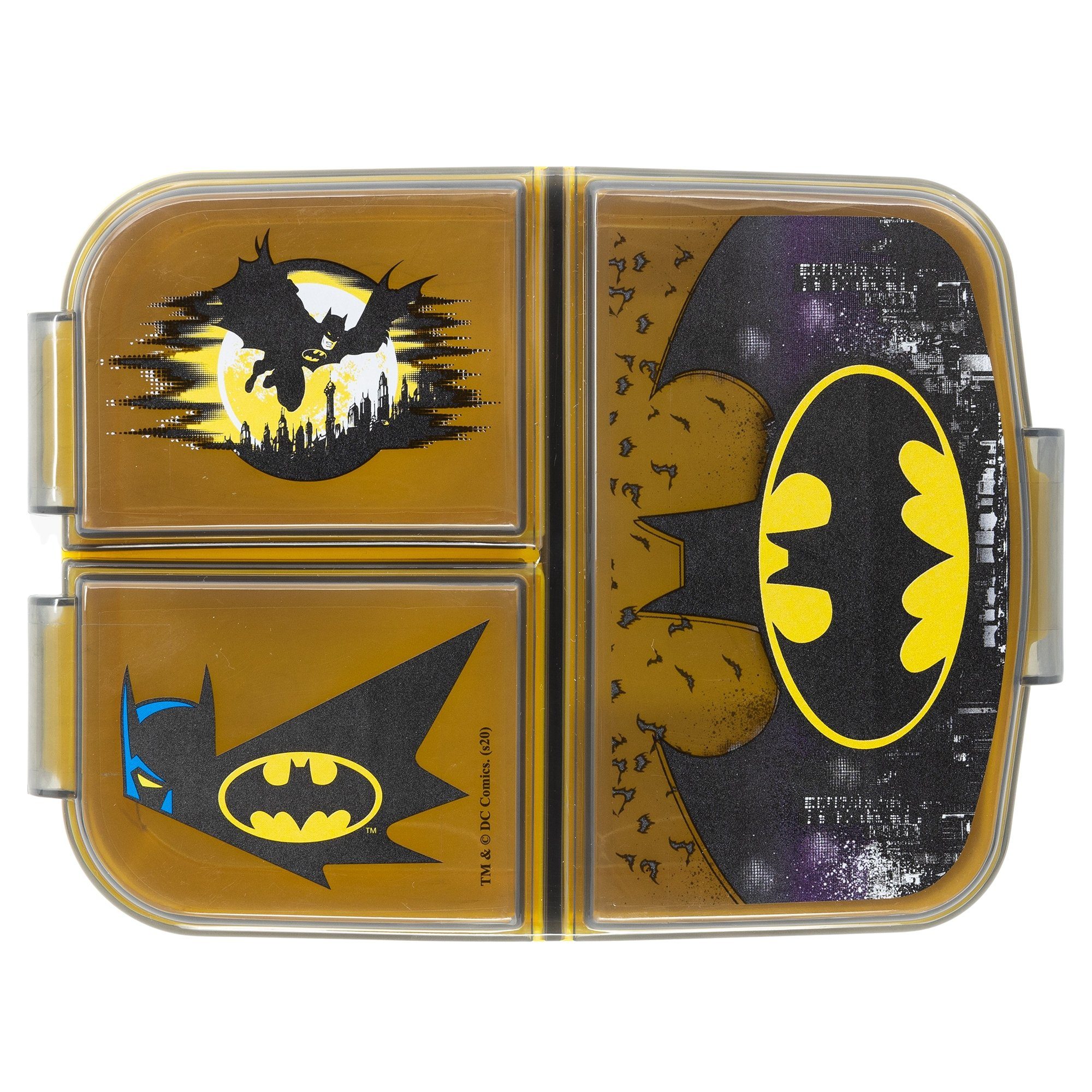 DC Comics 3 2 Kunststoff tlg Brotdose Aluminium, ALU-Trinkflasche, Comics Lunchbox (2-tlg) Set Batman DC Kinder Kammer
