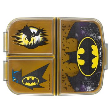DC Comics Lunchbox DC Comics Batman Kinder 2 tlg Set 3 Kammer Brotdose ALU-Trinkflasche, Kunststoff Aluminium, (2-tlg)