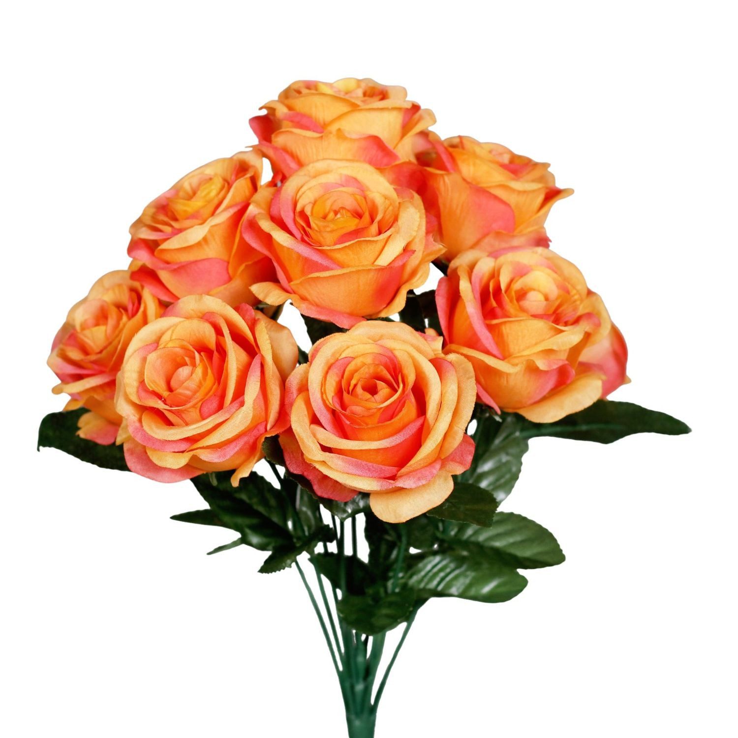 Kunstblume Rosenbündel Rose, DPI, Höhe 40 cm, Farbe: Orange
