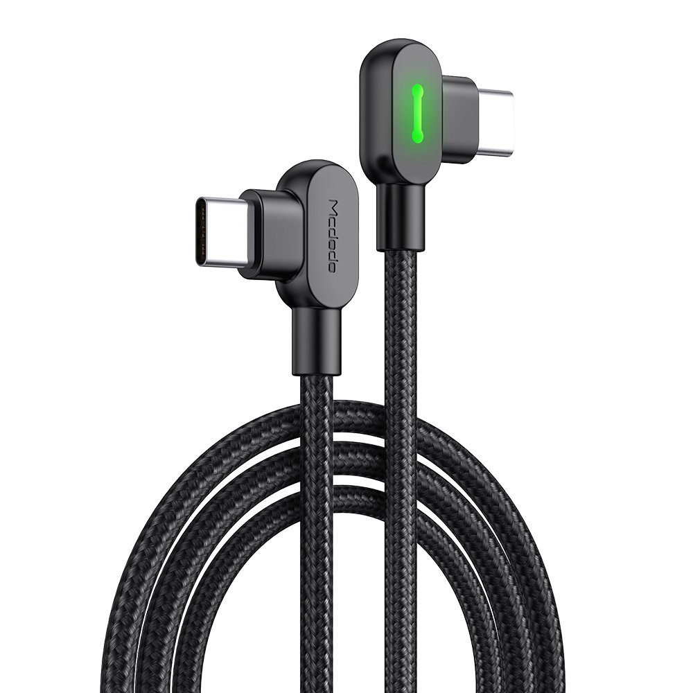 mcdodo 90 Grad Button PD Kabel USB-C auf USB-C 1,5 Meter LED Datenkabel USB-Kabel, USB-C