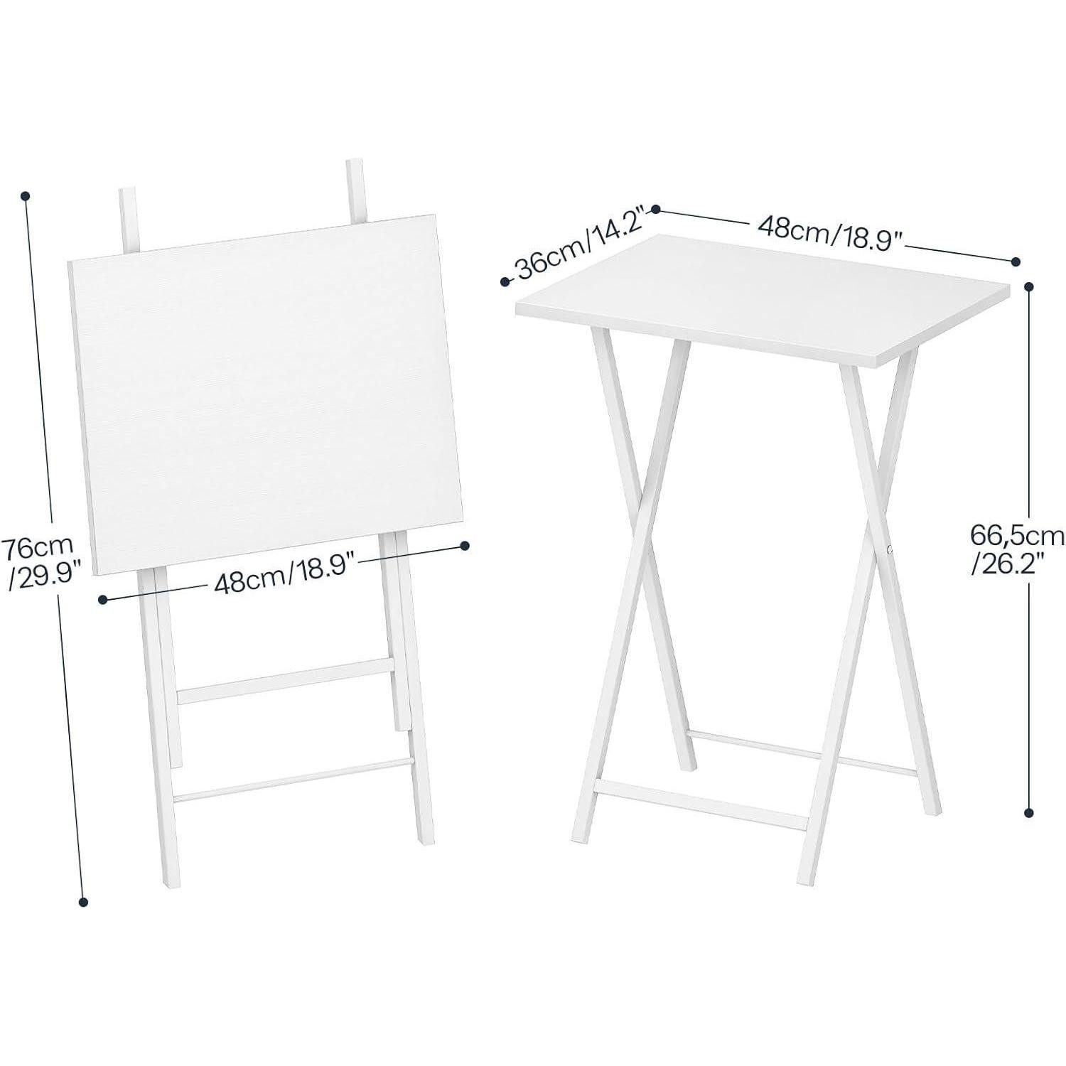 LuxusKollektion Klapptisch Beistelltisch Klappbar Tablett Industriestil Montierbar Weiß 1