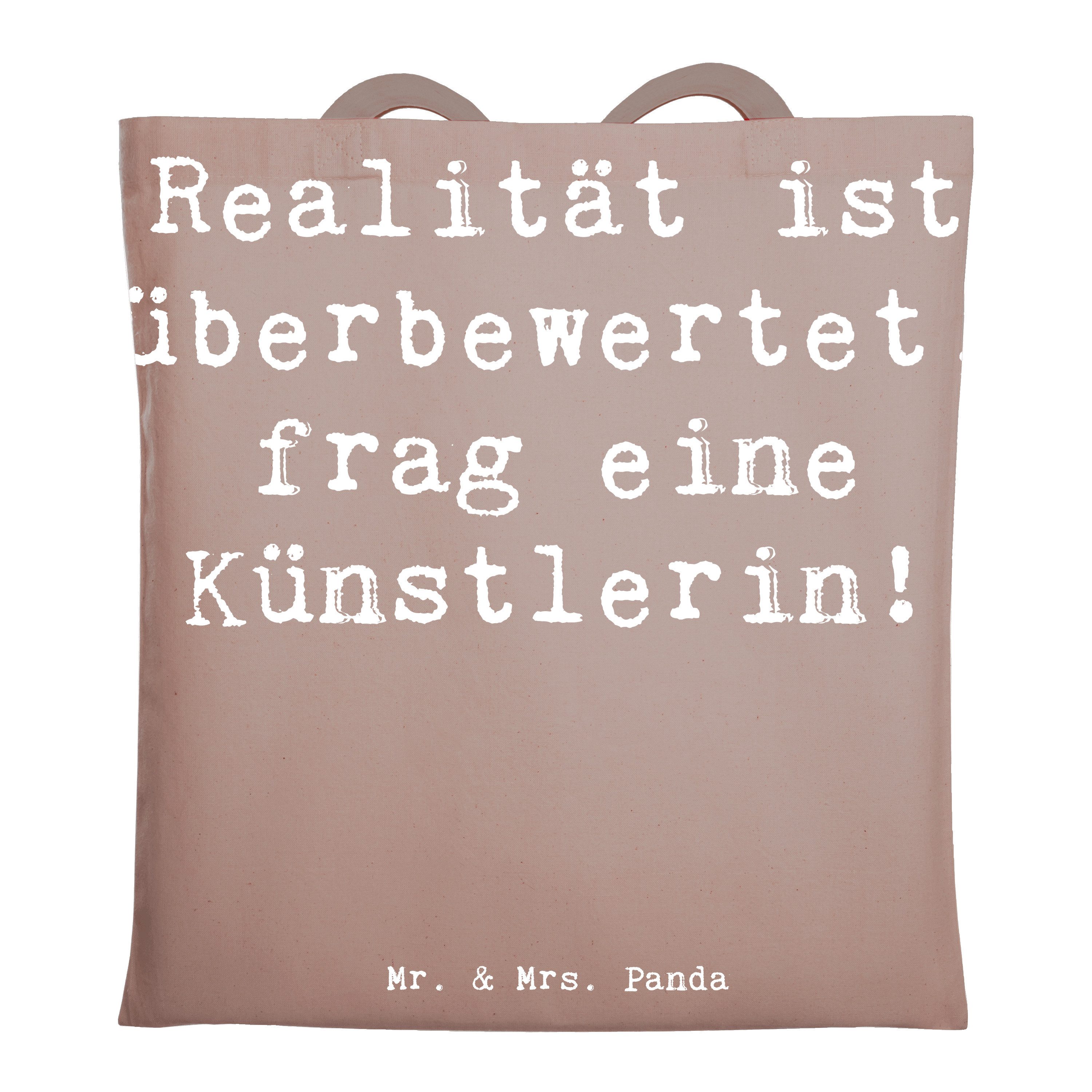 Tragetasche Künstlerin Traum - Braun Pastell - Geschenk, phantastisch, Tragetasch