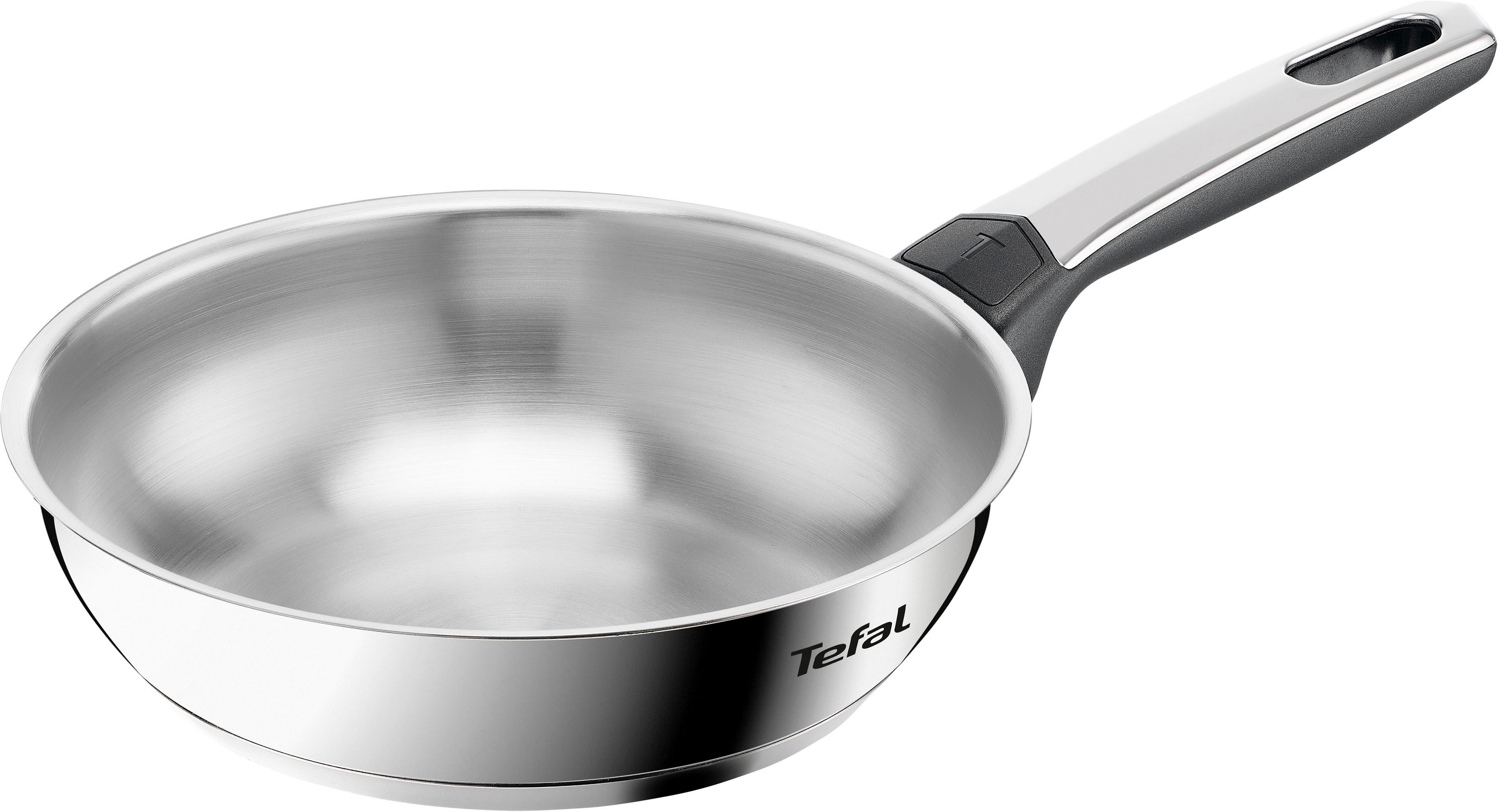 Tefal Bratpfanne Emotion+, Edelstahl (1-tlg), Premium Edelstahl, Induktion, spülmaschinenfest, hochglanzpoliert