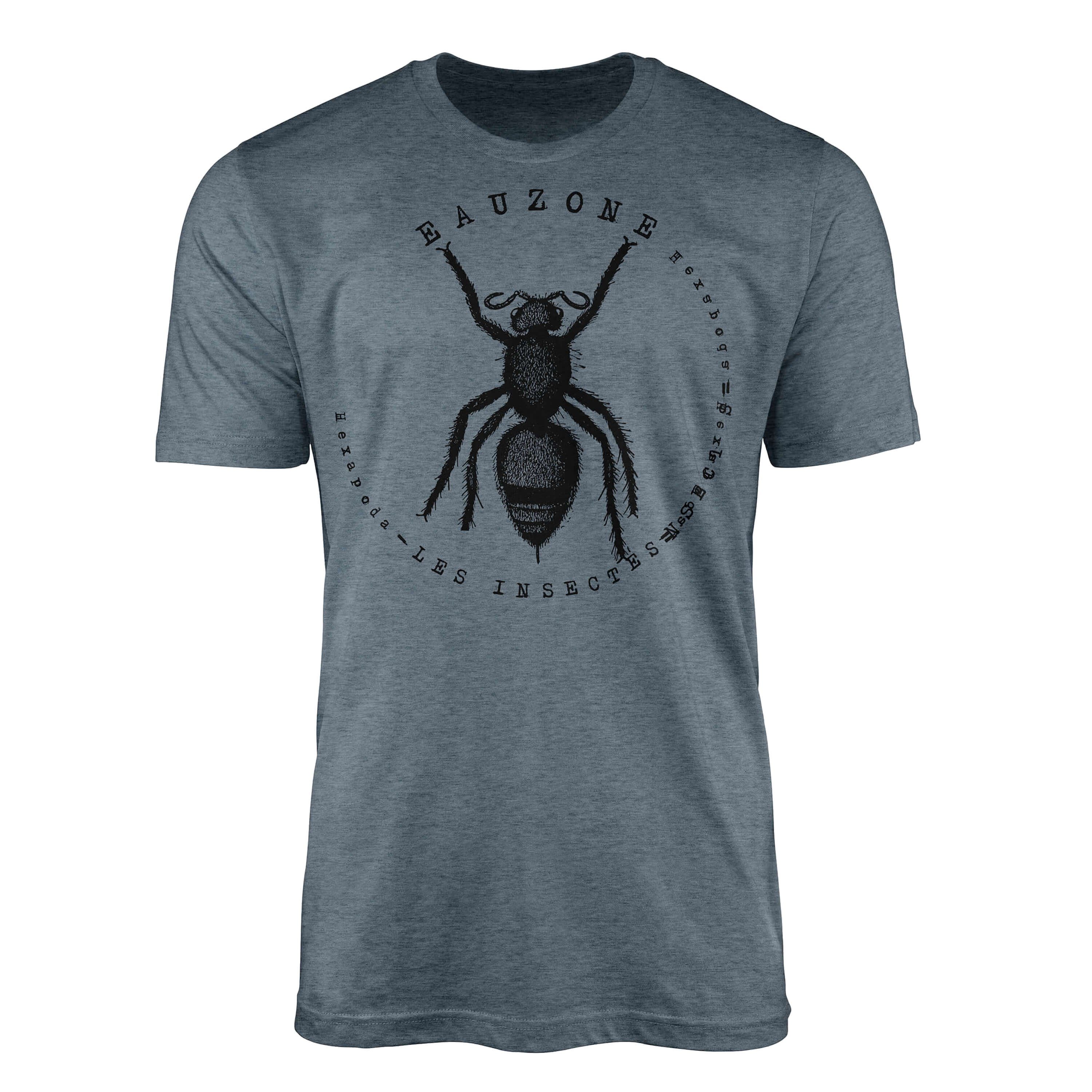 T-Shirt Herren Ant Indigo Velvet Art Sinus Hexapoda T-Shirt