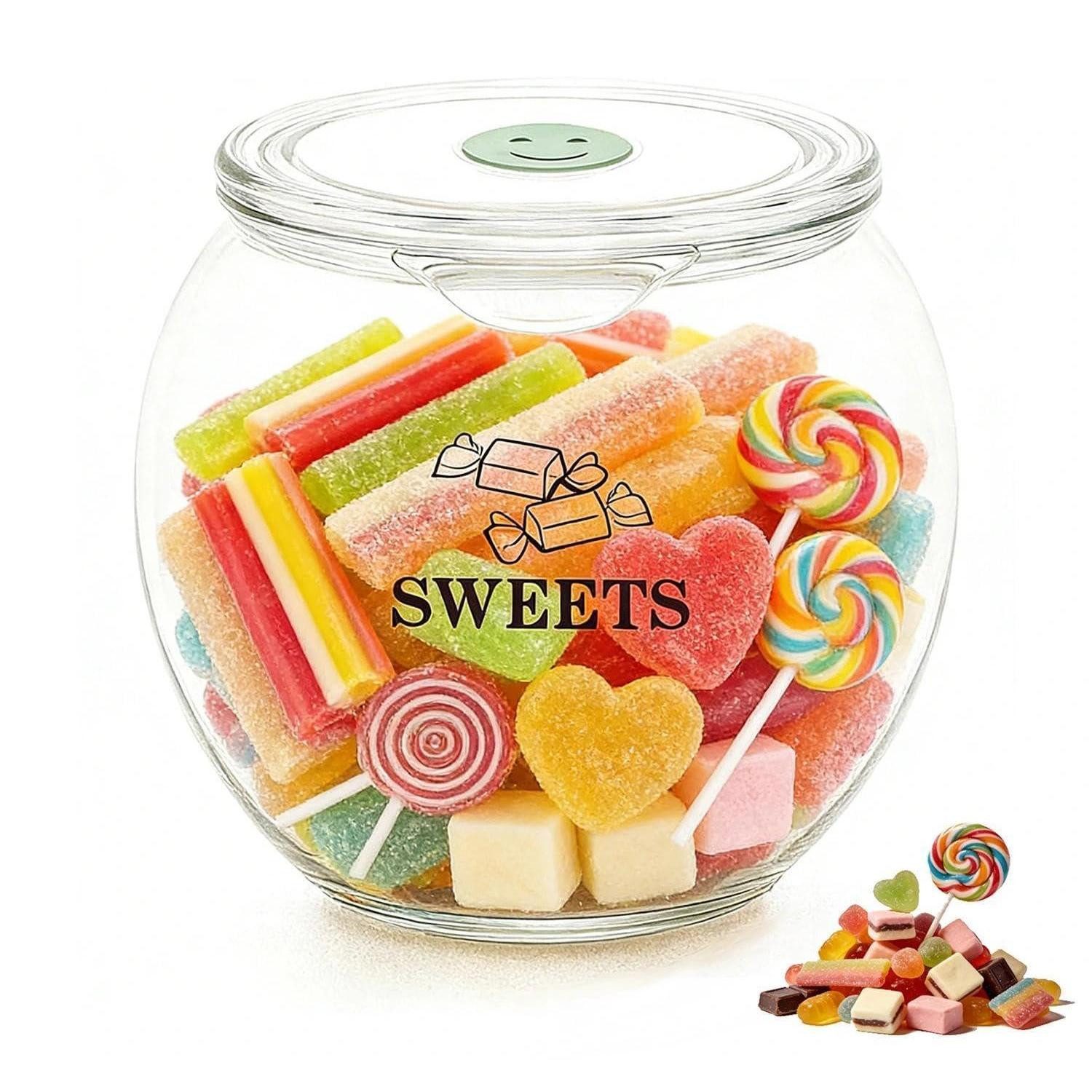 LuxusKollektion Keksdose Süßigkeiten Glas 2,2L transparent PET, Glas