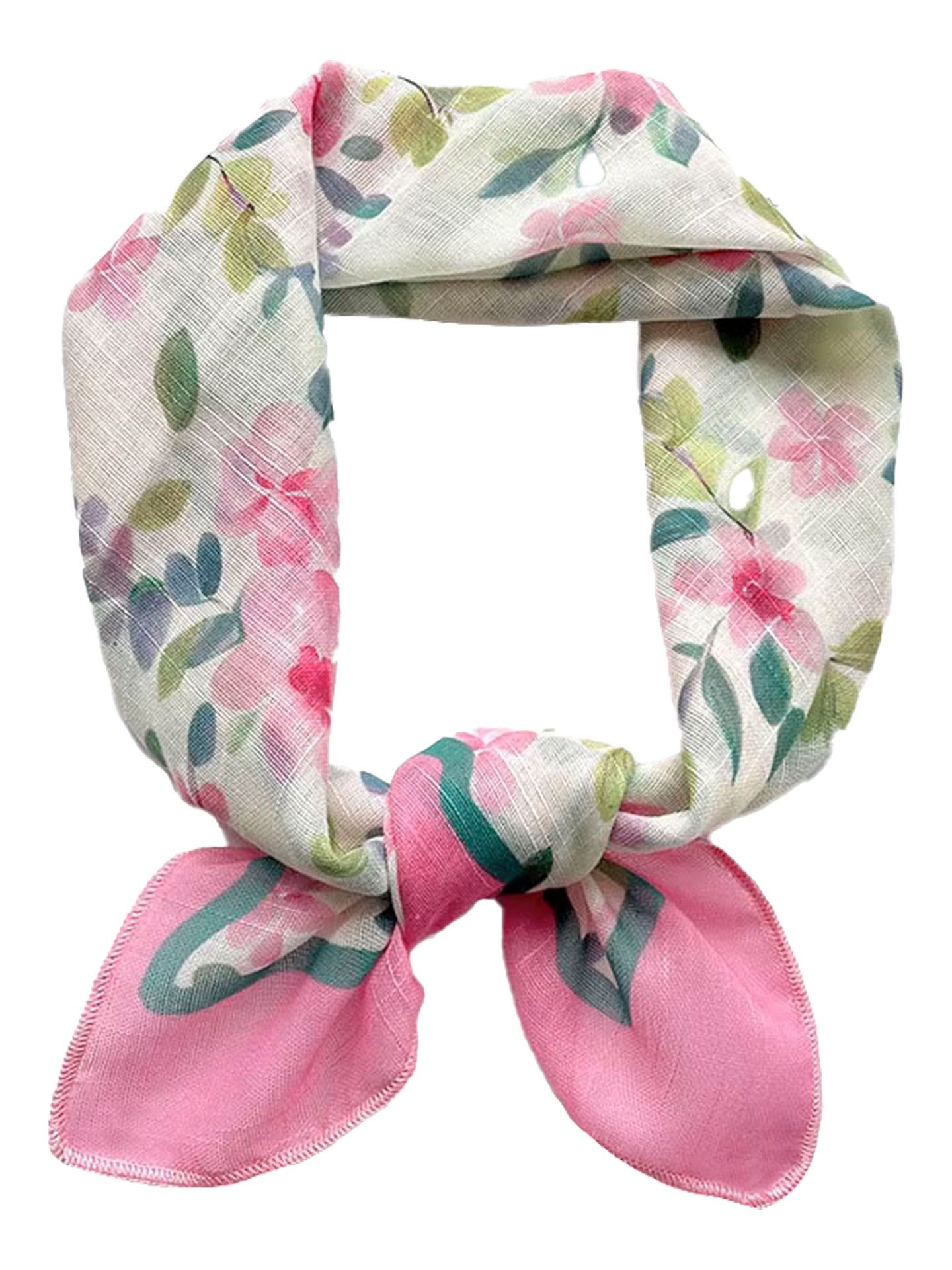 Nickituch Halstuch Damen klein Nickituch Sommer Baumwolle Rosa Violett