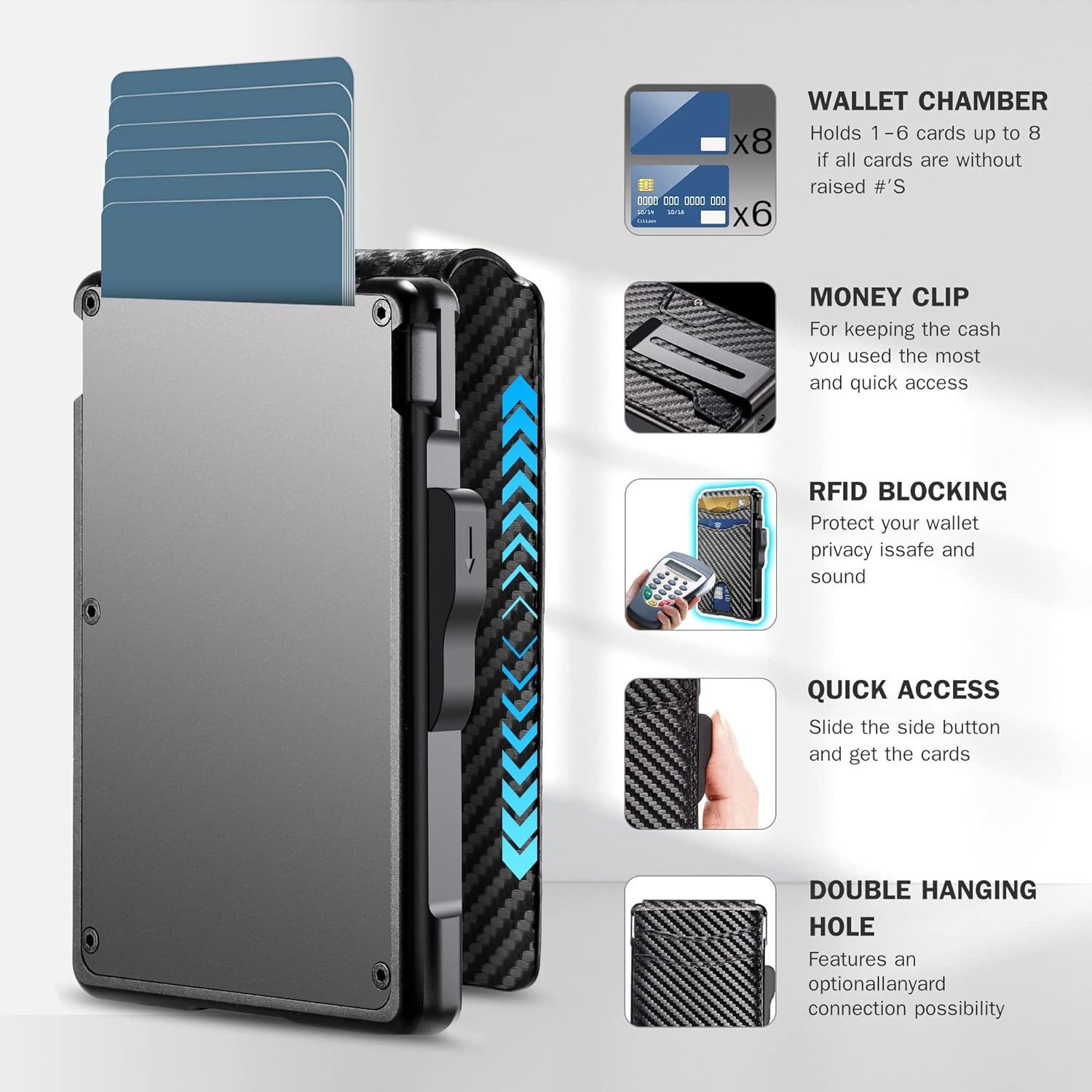 Forrlite Geldbörse Geldbeutel Herren Slim Wallet mit RFID-Schutz (Premium Leder Portemonnaie Herren mit Münzfach, Tragbar und, Langlebig Brieftasche Herren), Mini Kreditkartenetui Kartenetui Männer)