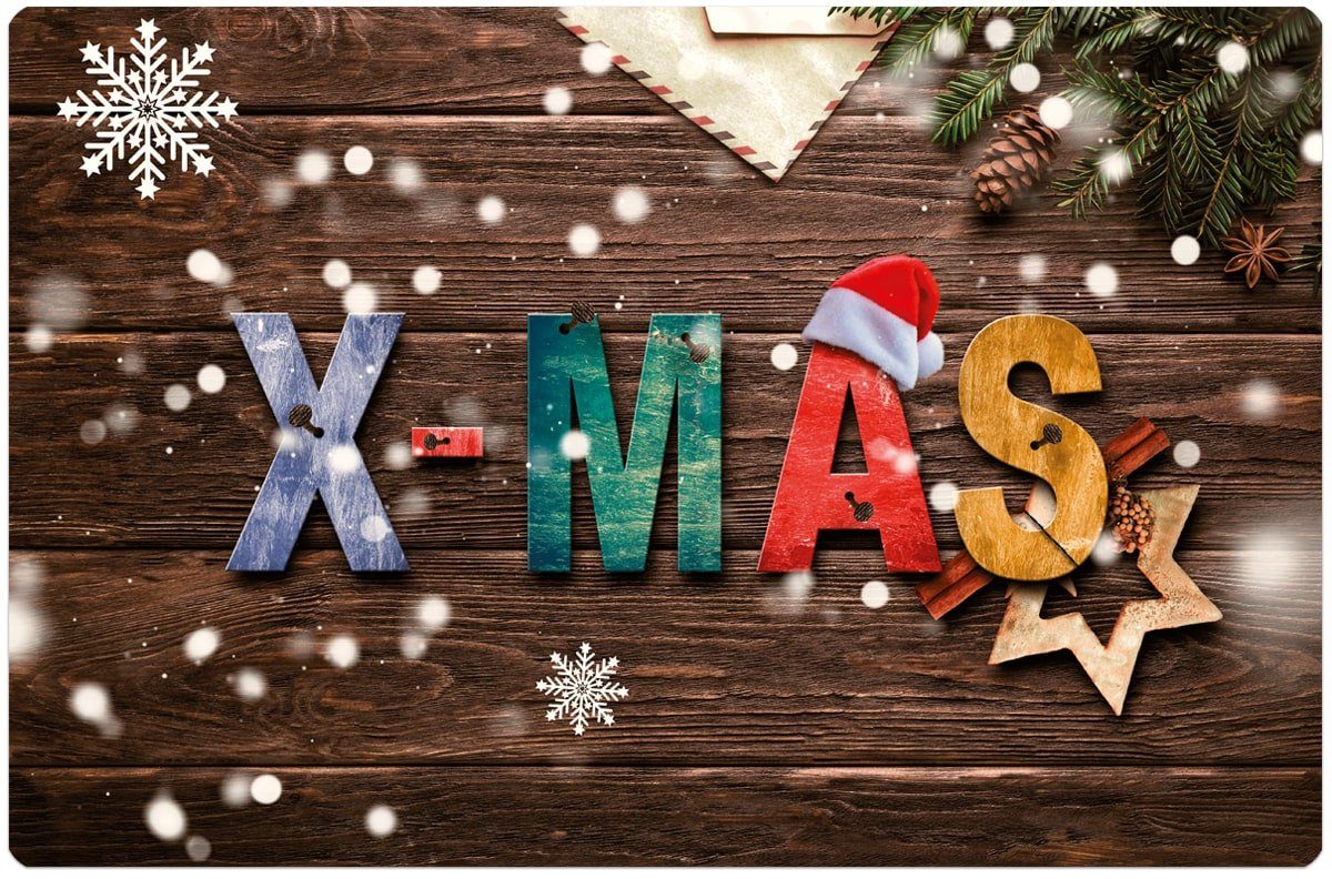 matches21 HOME & HOBBY Platzset Tischset Weihnachten XMAS Holz Tischunterla günstig online kaufen