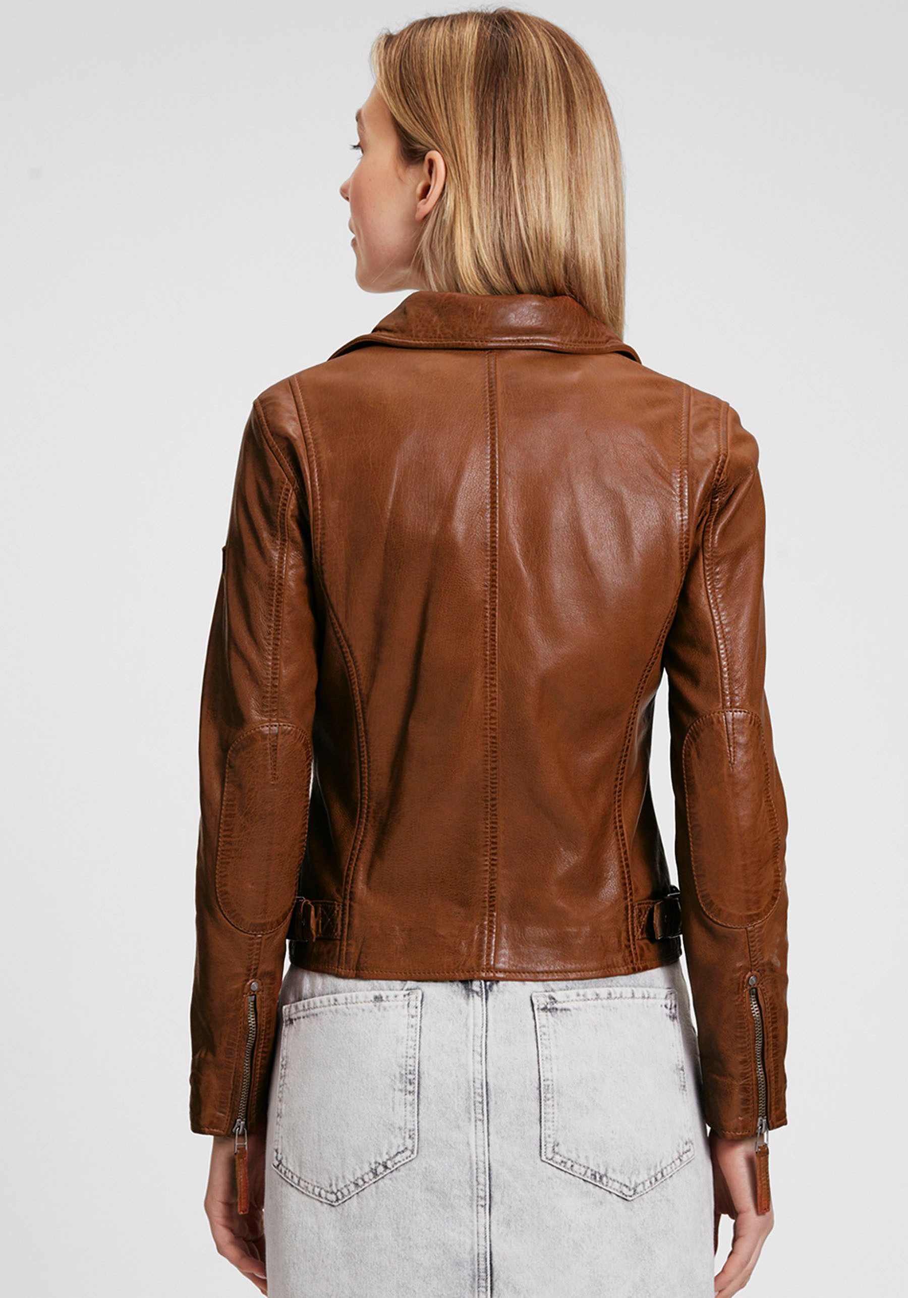 Mauritius Lederjacke MWPaige im Biker-Style asymetrischem günstig online kaufen