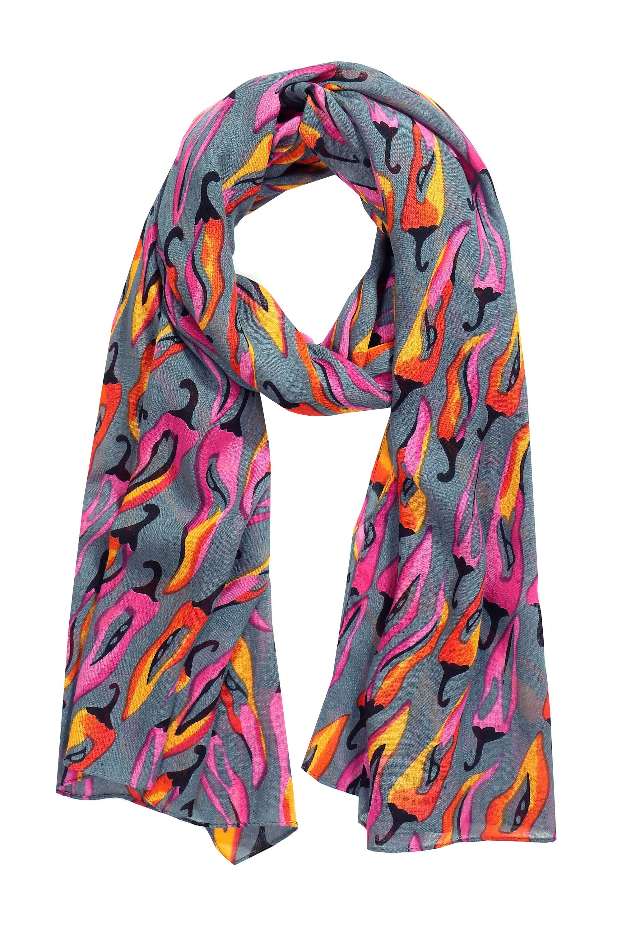 Ulla Popken Halstuch Schal Pepperoni-Muster günstig online kaufen