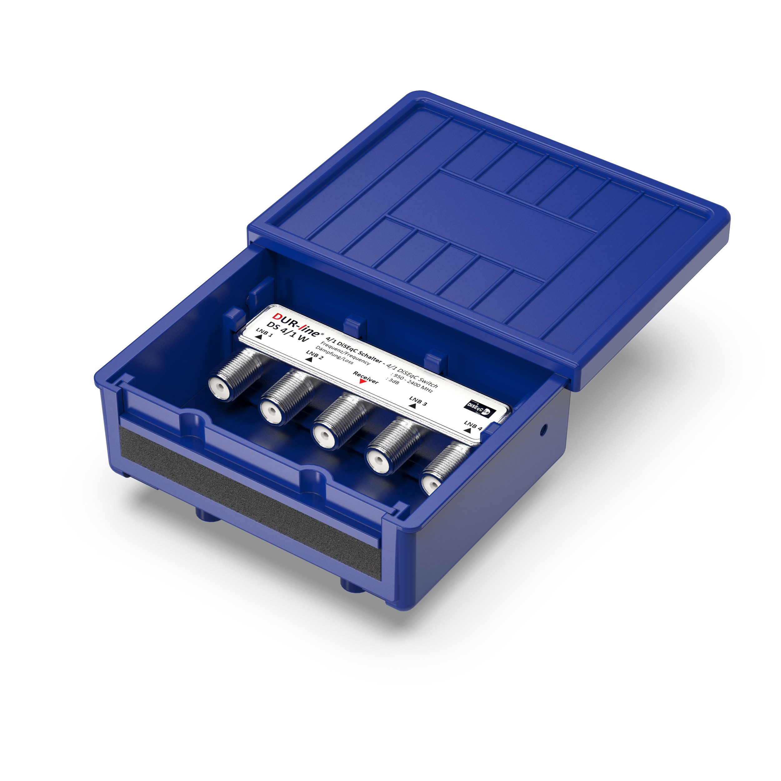 DUR-line SAT-Multischalter DUR-line DS 4-1 W - DiSEqC-Schalter mit Wetterschutz
