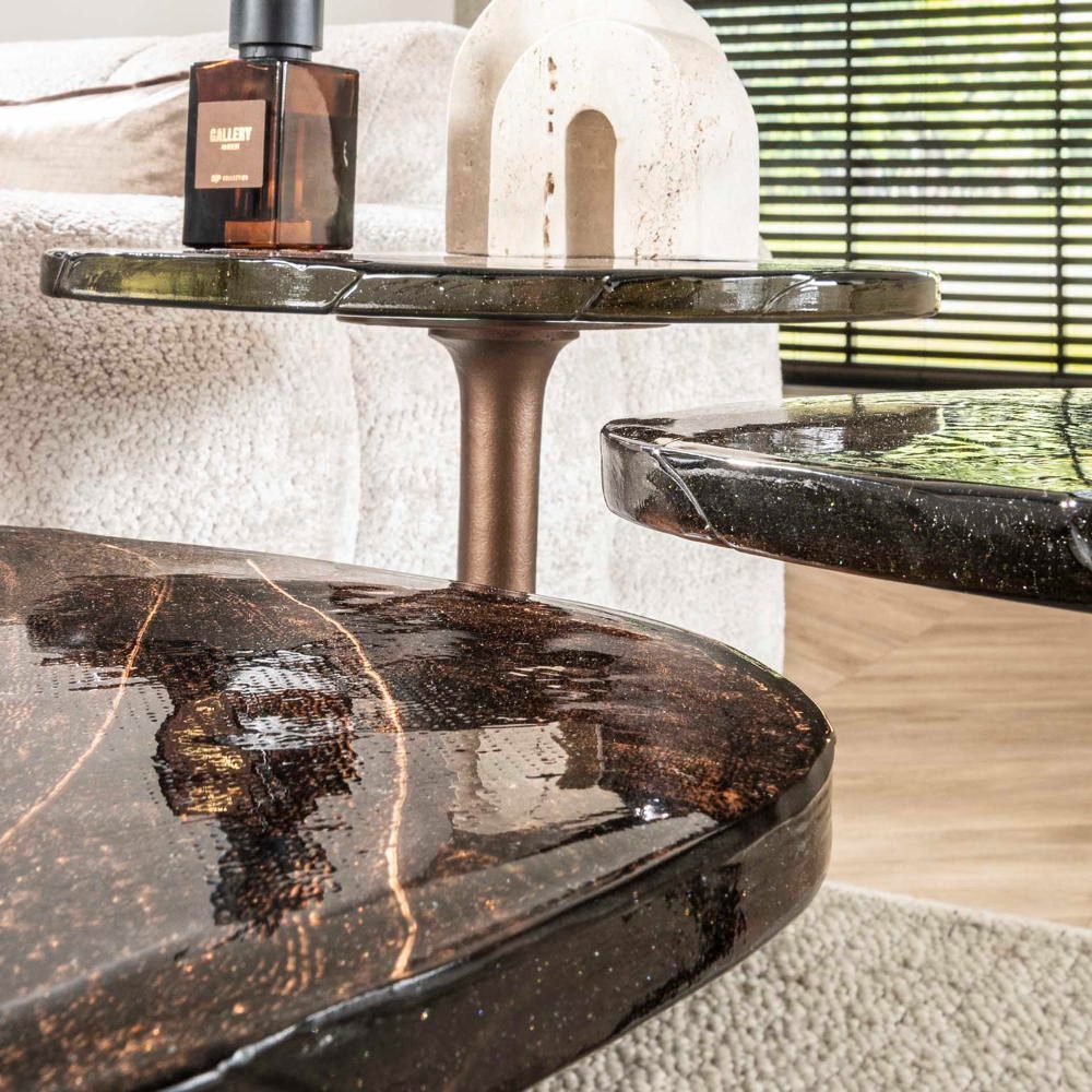 RINGO-Living Couchtisch RINGO-Living Beistelltisch Kahiau aus Glas in Kupfer-antik