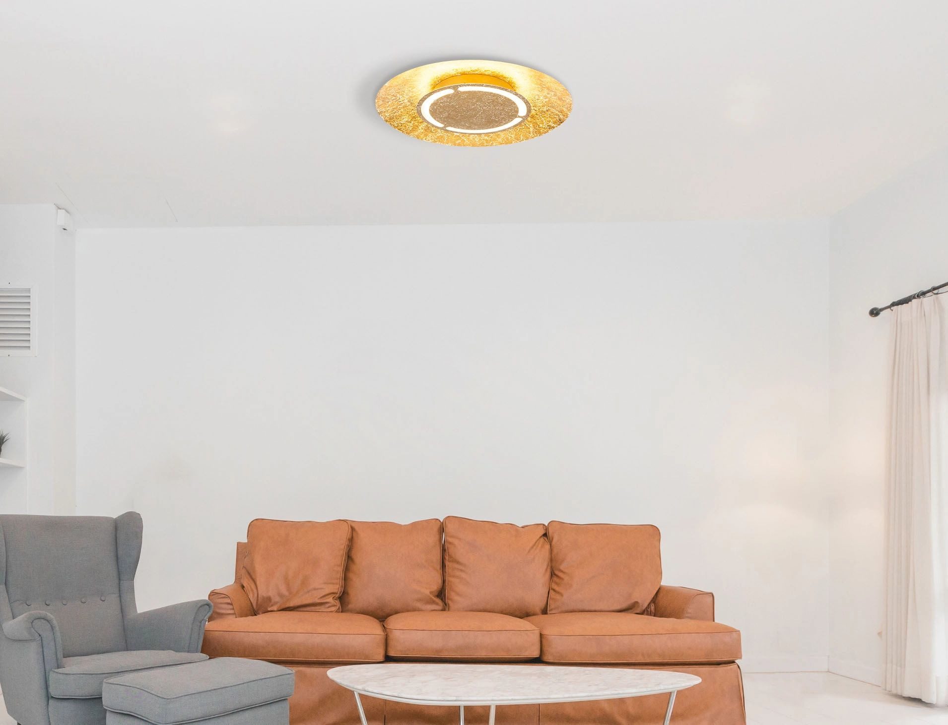 GLOBO LIGHTING LED Deckenleuchte TABEA, LED fest integriert, Warmweiß, Deckenlampe, Wohnbereich, Schlafzimmer