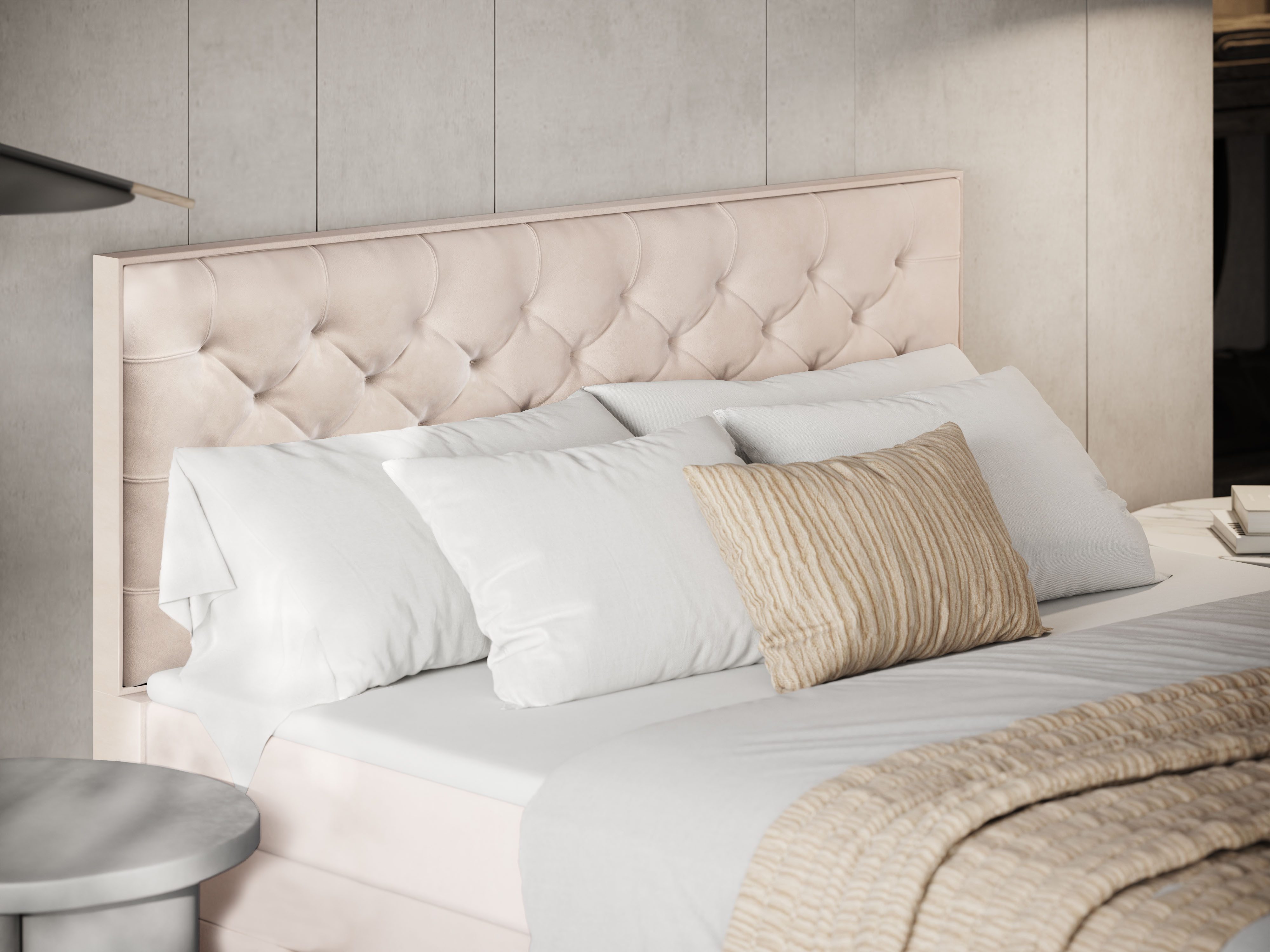 FORTE Boxspringbett Lanciano Max inkl. zwei Bettkästen und Kaltschaum Topper, und einer 7-Zonen-Tonnentaschenfederkernmatratze H2/H3 – Bild 4 von 5