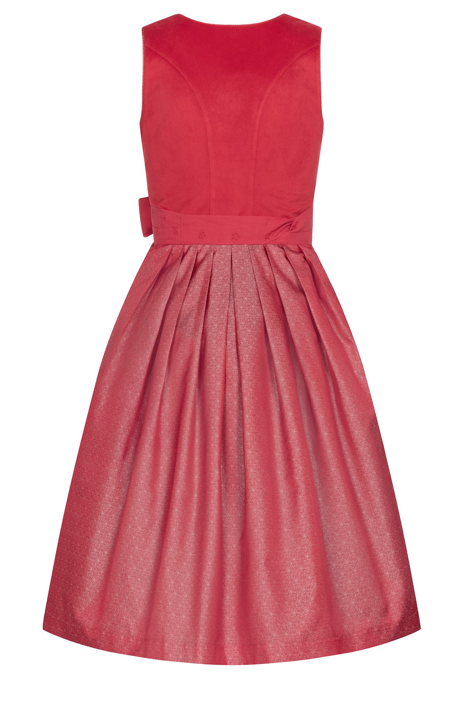 Nübler Dirndl Midi Dirndl Babette in Rubinrot von Nübler - Rocklänge 60 cm