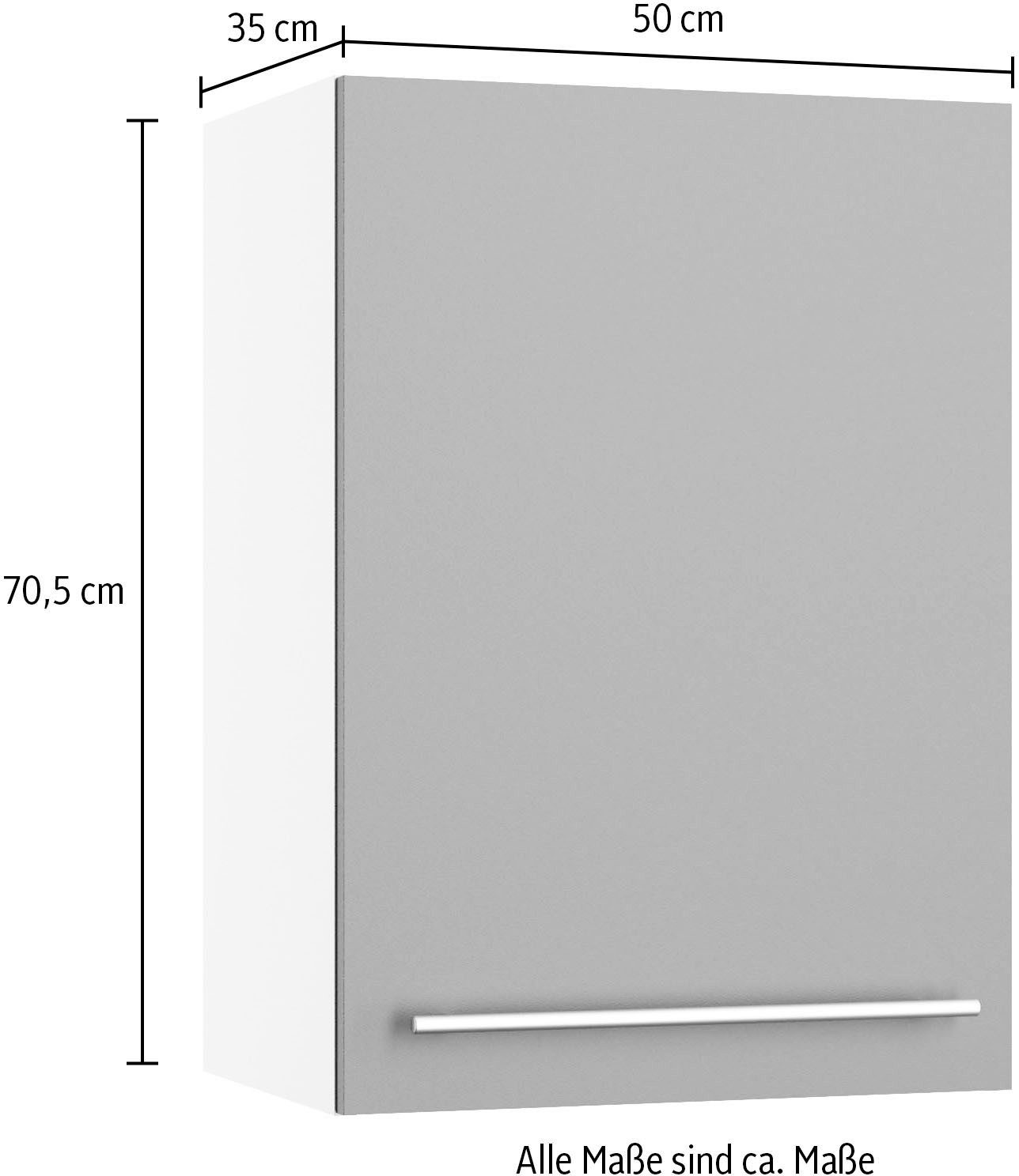 KOCHSTATION Hängeschrank KS-Bern2 Breite 50 cm, 1 Tür, 2 Einlegeböden – Bild 5 von 5