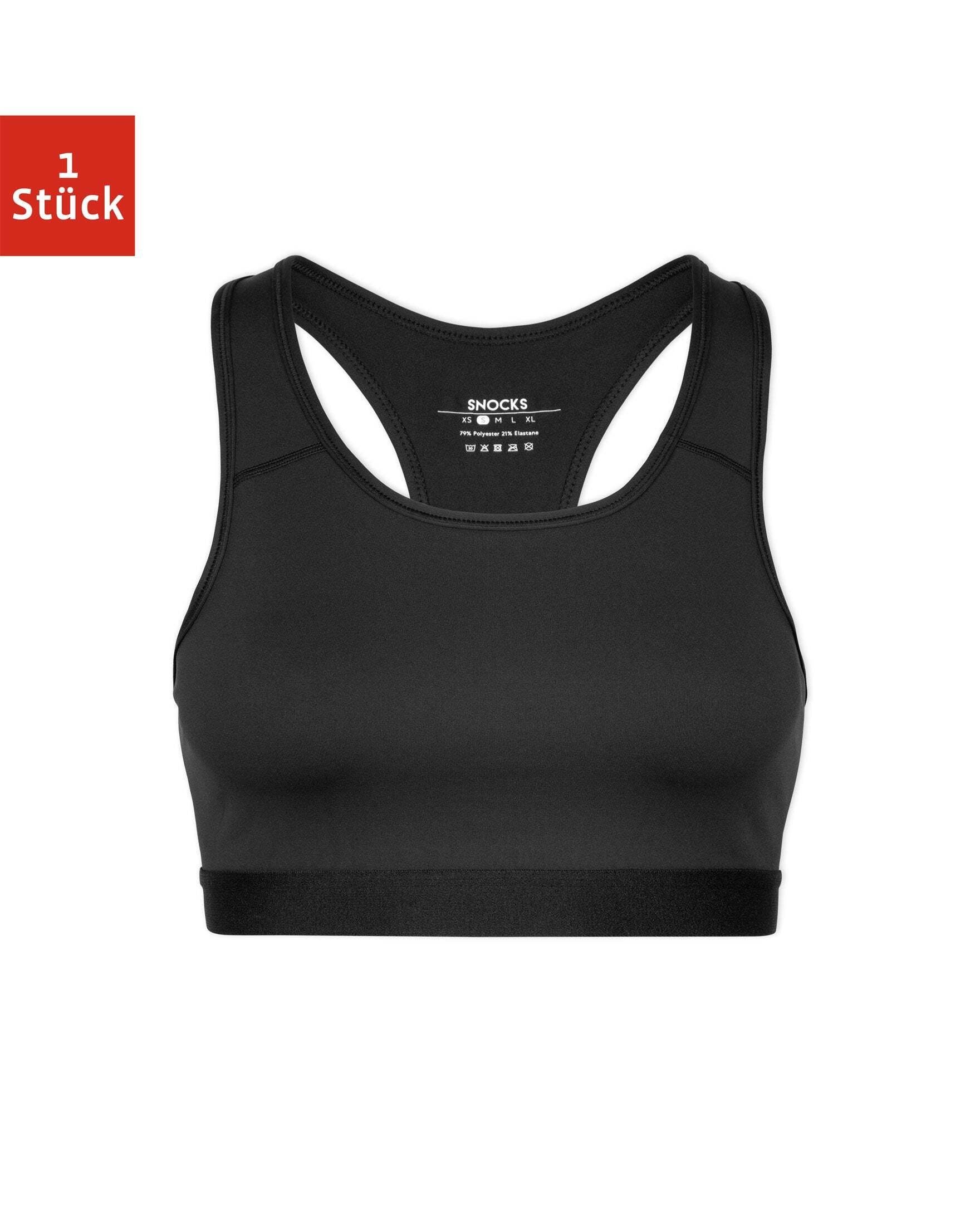 SNOCKS Sport-BH Sports Bra (1-tlg) aus recyceltem Polyester, doppellagige Vorderseite, Racer Back