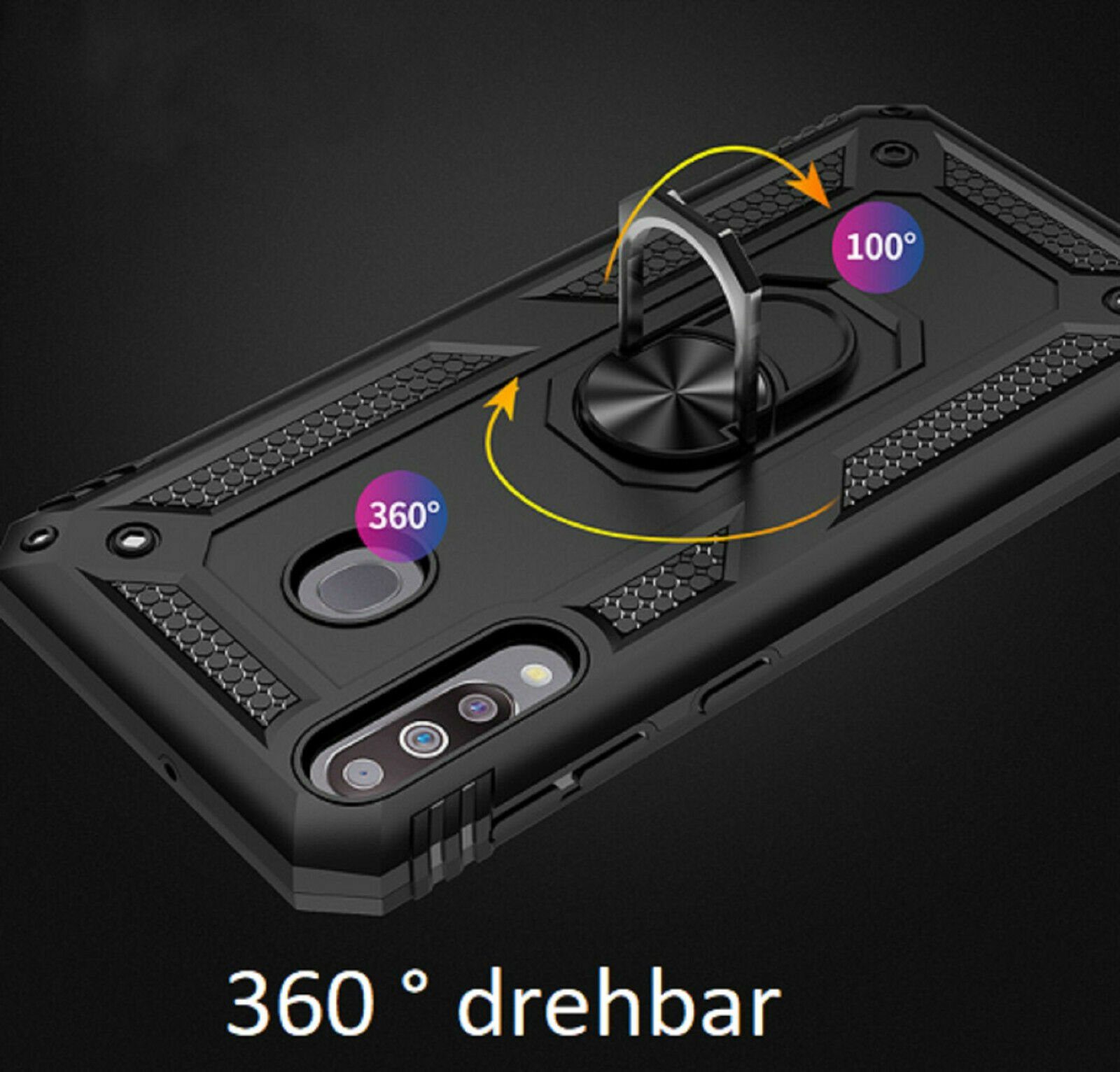 cofi1453 Handyhülle Silikon TPU Slim Case mit 360 Grad Ring Ständer 6,7 Zoll, Silikon Hülle Bumper Case TPU Soft Handyhülle Cover Schutzhülle