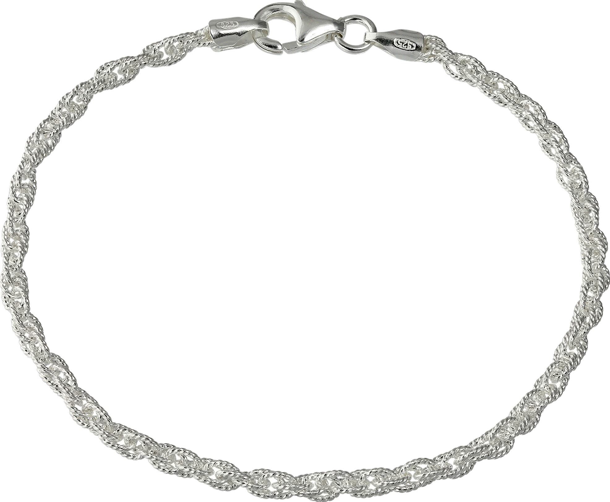 SilberDream Silberarmband SilberDream Armschmuck 19cm silber (Armband), Damen Armband (Doppelanker) ca. 19cm, 925 Sterling Silber, Farbe: silb