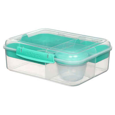 sistema Lunchbox »Bento Lunchbox To Go, unterteilt, transparent-mint«, Kunststoff Bisphenol A und Weichmacher frei