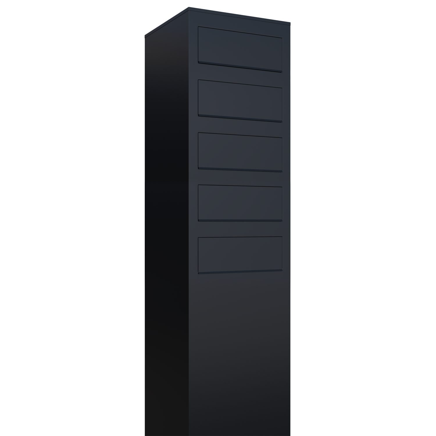 Bravios Standbriefkasten Briefkastenanlage Monolith for Five in Schwarz