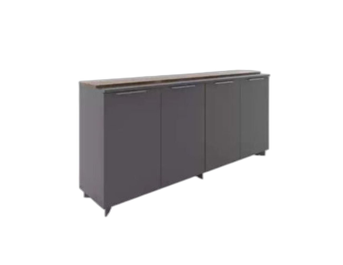 Xlmoebel Sideboard Grau lackiertes Anrichtmöbel mit eleganter Optik (1 St., Sideboard), Hergestellt in Europa