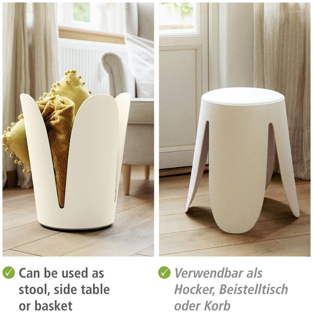 WENKO Dusch- und Badhocker Comiso, belastbar bis 180 kg, mit rutschsicheren Füßen