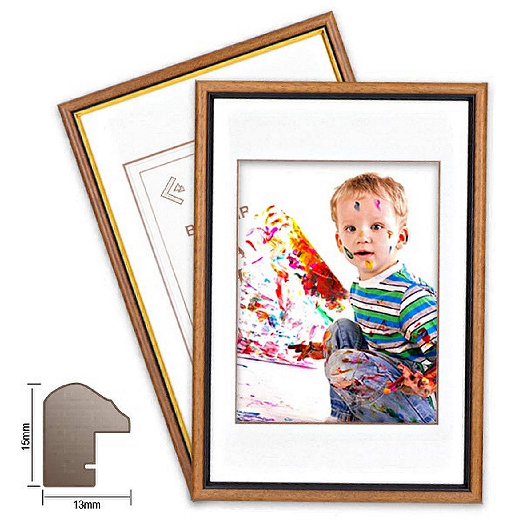 Bilderrahmen Neumann Einzelrahmen Holzrahmen MADISON, in Nussbaum und Nussb günstig online kaufen