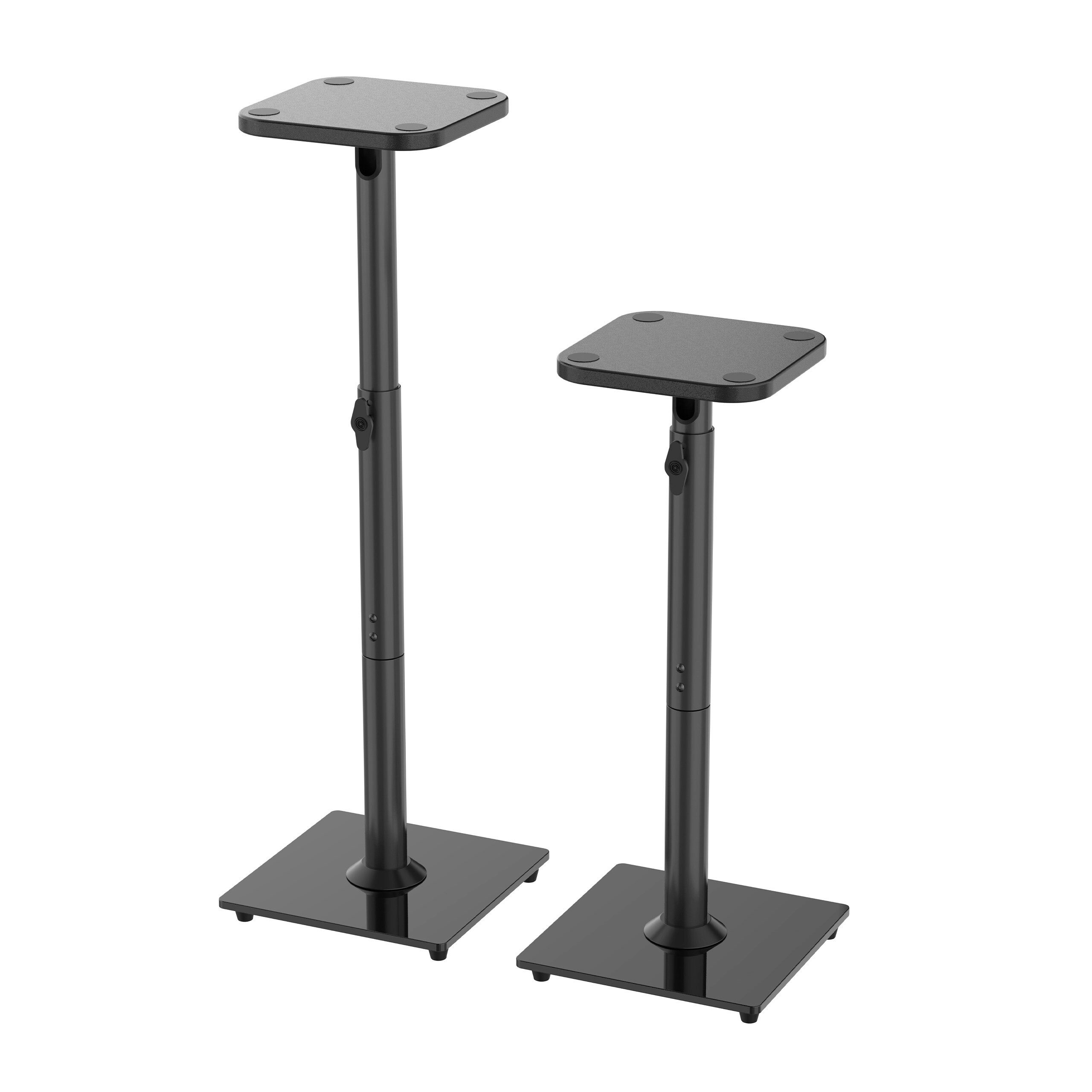 relaxdays Lautsprecherständer Verstellbare Lautsprecherständer 2er Set, (2-tlg., schwarz)