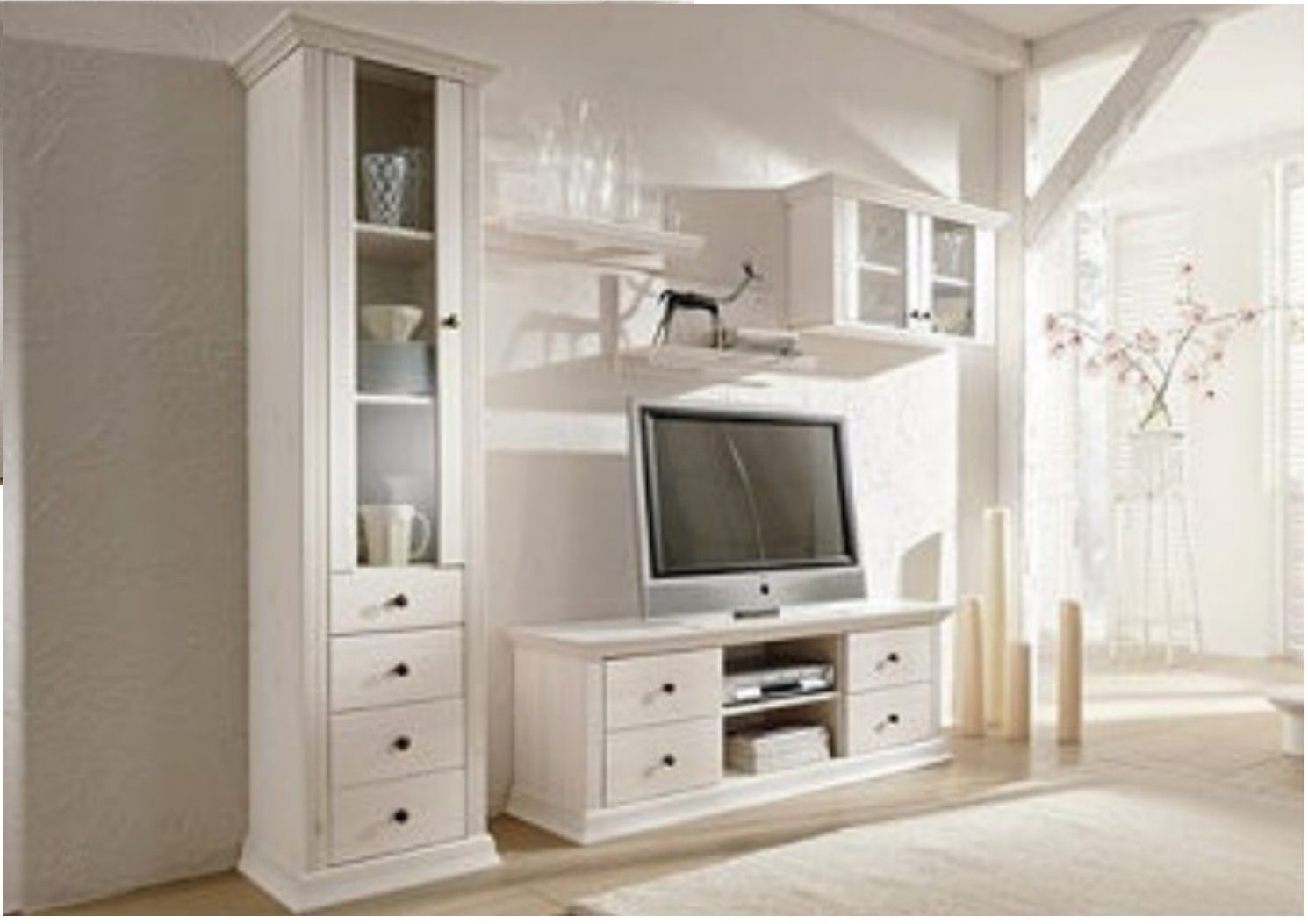 Clever-Moebel Wohnwand 5tlg. Wohnwand aus Kieferholz günstig online kaufen