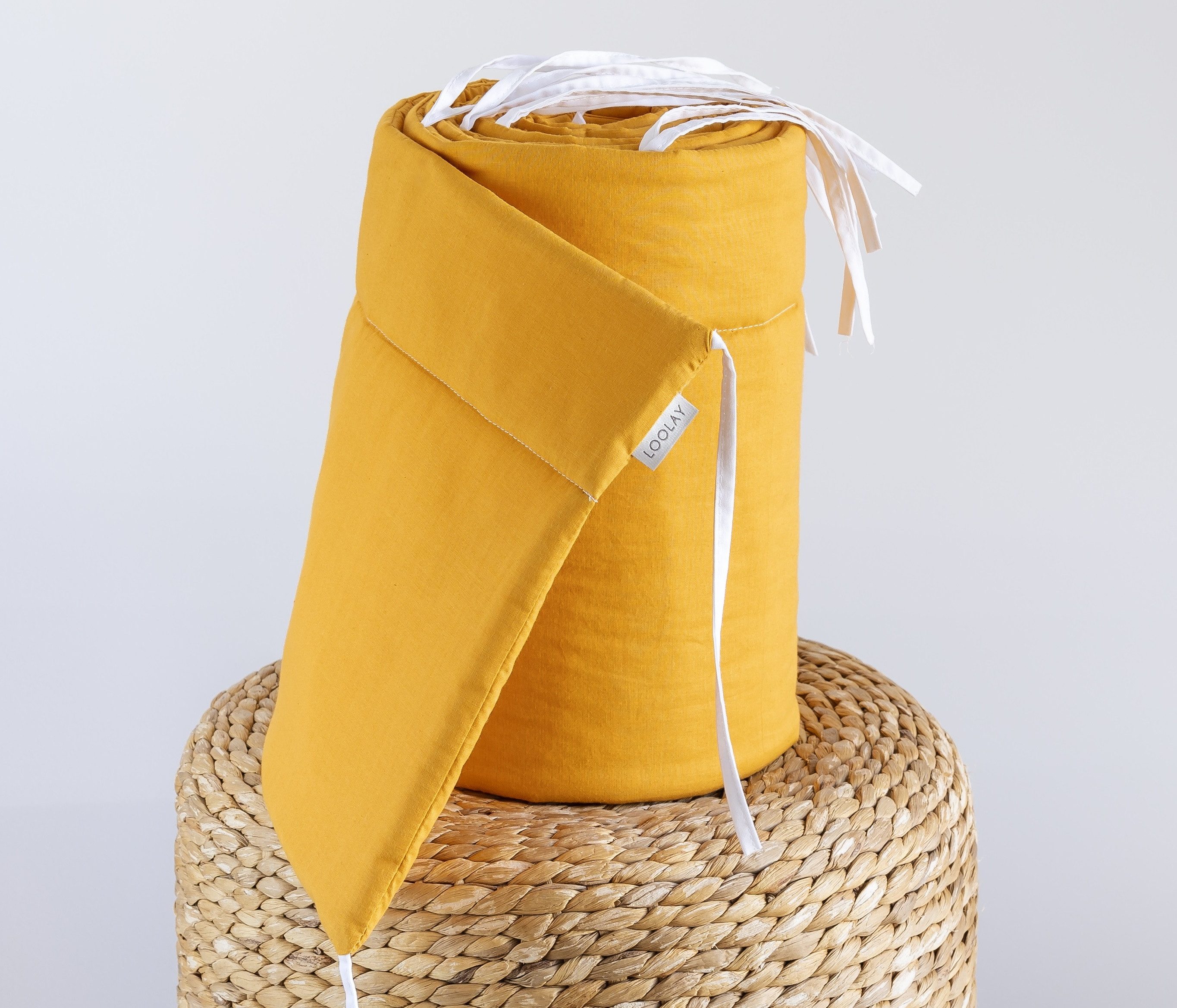 Loolay Bettnestchen SENFGELB Baumwolle Atmungsaktives Babybett günstig online kaufen