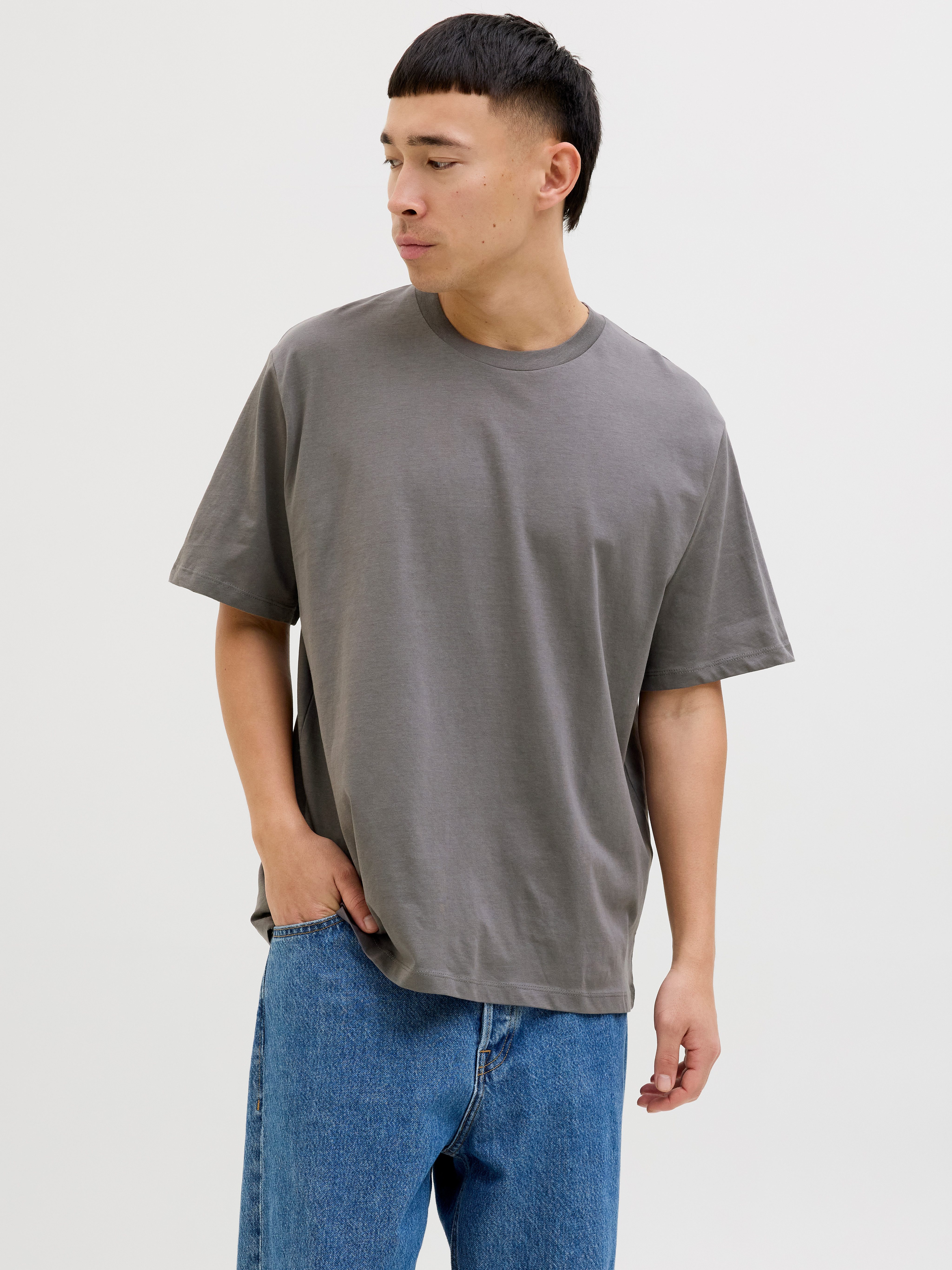 Jack & Jones Kurzarmshirt JJHUGO LOOSE TEE SS CREW NECK 5PK MP (Packung, 5-tlg) Baumwolle, loose fit