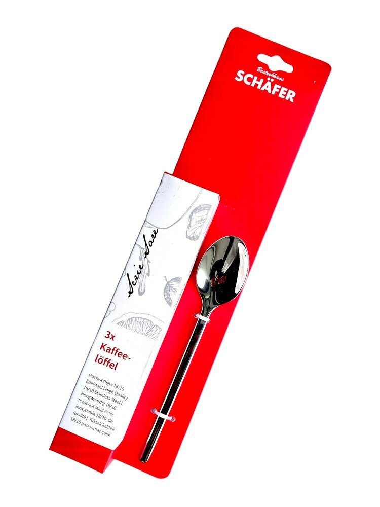 Schäfer Elektronik Besteck-Set 3x Besteck nach Wahl Menübesteck Serie Sare Edelstahl, Espressolöffel