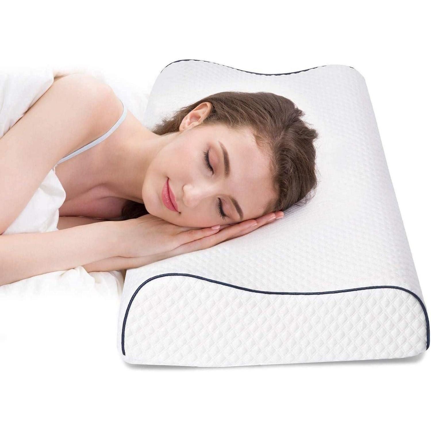 LuxusKollektion Anti-Schnarch Kissen Ergonomisches Memory Foam Nackenstützkissen waschbar