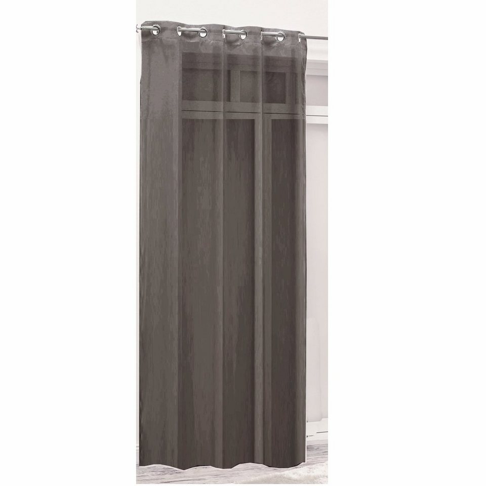 Vorhang Halbtransparenter Ösenvorhang - 140x245cm aus 100% Polyester, JEMIDI