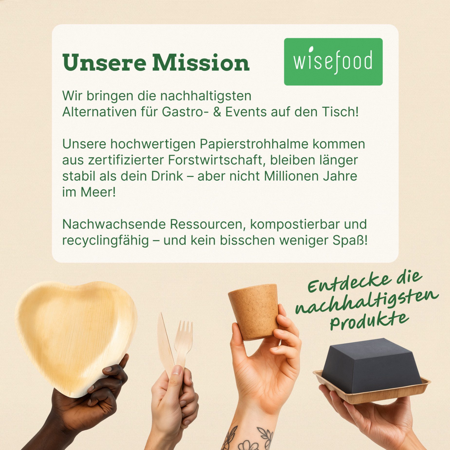 wisefood Trinkhalme 500-tlg., Papier-Strohhalme, braun, Ø 0,6 x 20 cm, (500-tlg)