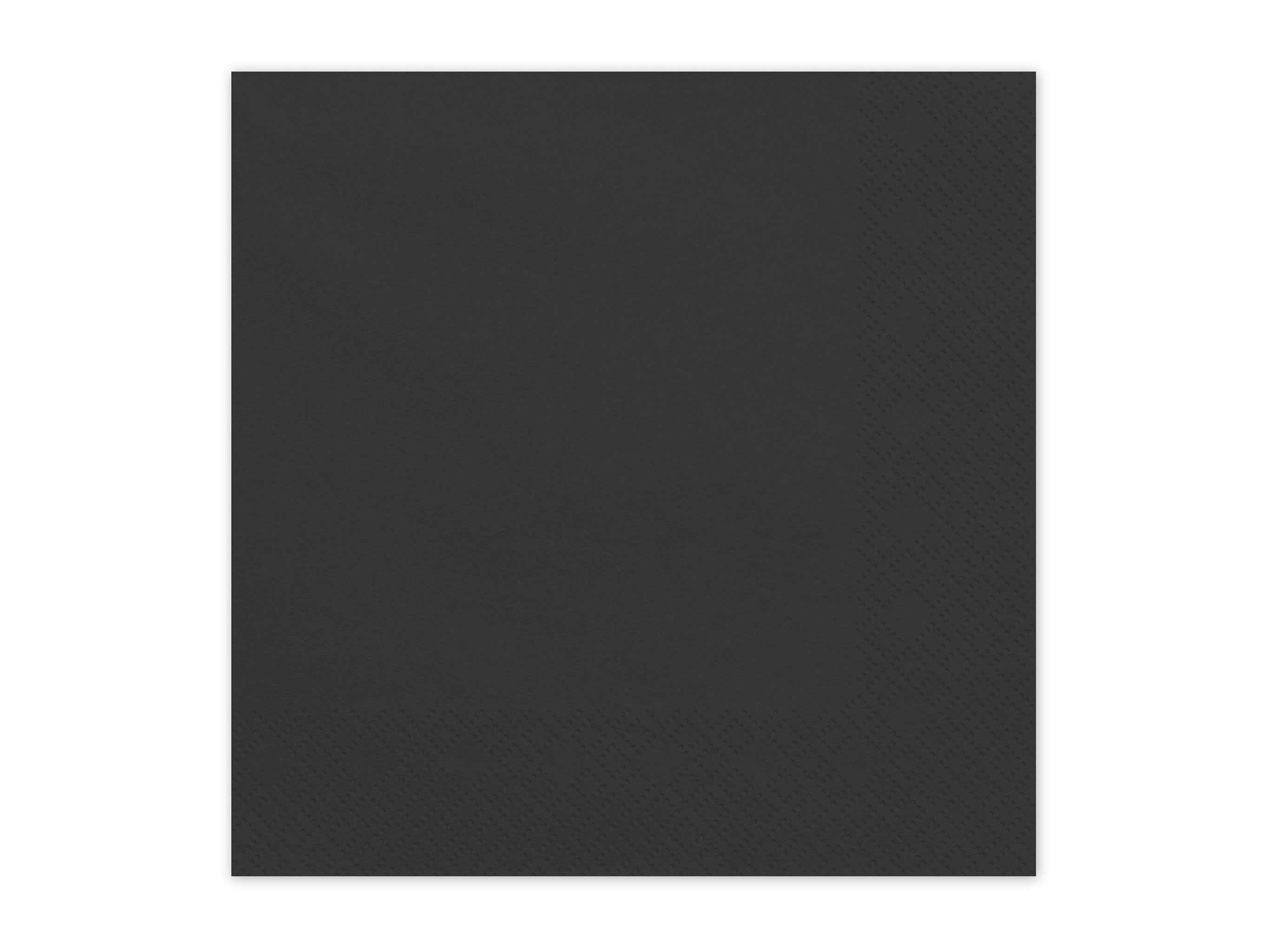 partydeco Papierserviette, Servietten Papier 33x33cm 2-lagig 20 Stück Schwarz