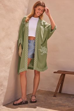 Next Blusenkimono Langer bestickter Kimono-Morgenmantel (1-tlg)