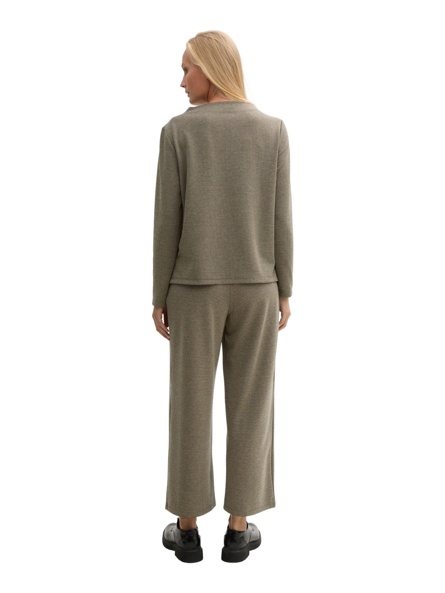 TOM TAILOR 7/8-Hose natur, Casual, Polyester, Unifarben, Weit, Hoch