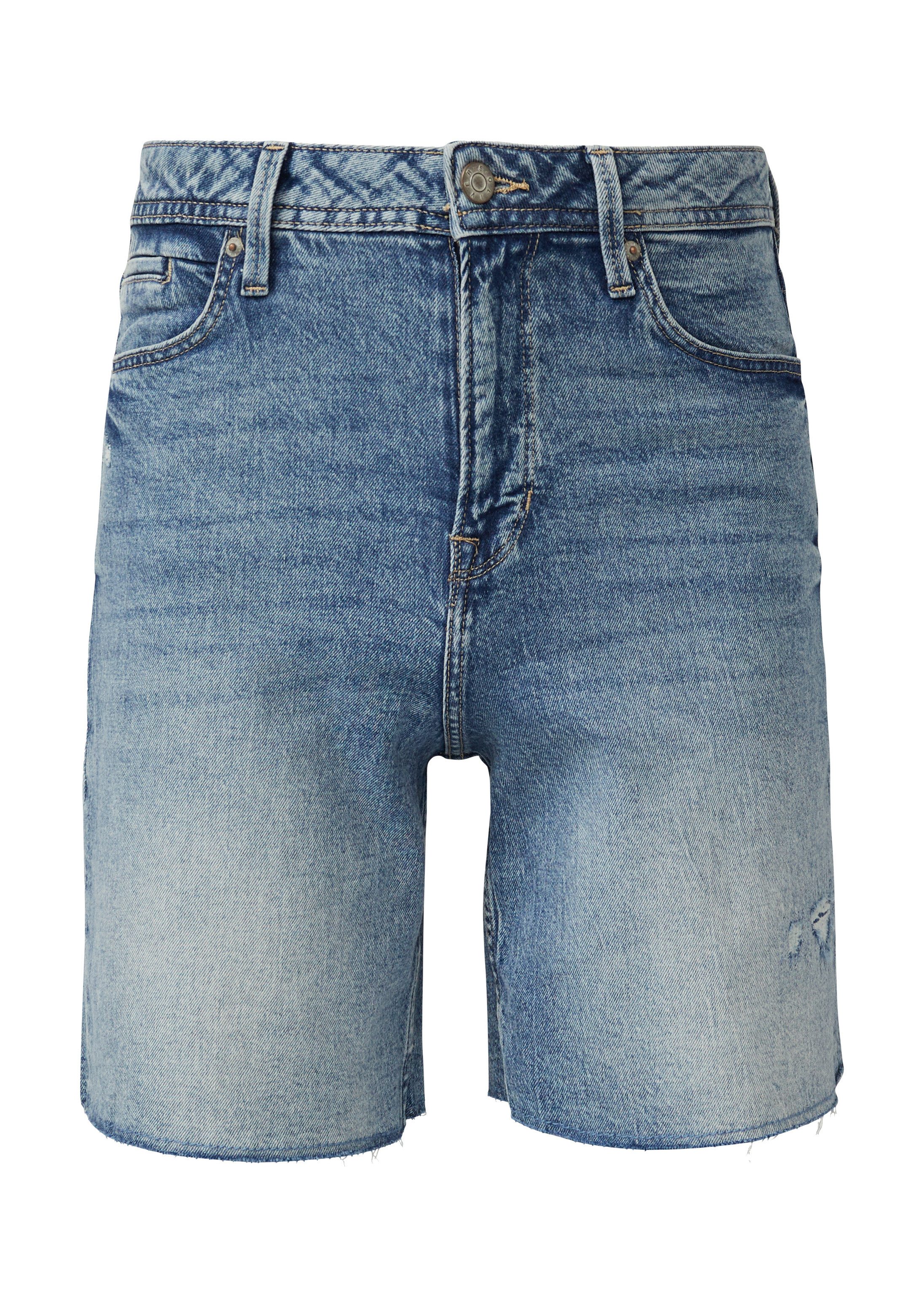 s.Oliver Jeansshorts Jeans-Hose SURI Jeans-Shorts Suri / Regular Fit / High Rise / offener Saum