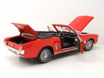 Motormax Modellauto Ford Mustang Cabrio 1964 1/2 orange Modellauto 1:18 Motormax, Maßstab 1:18