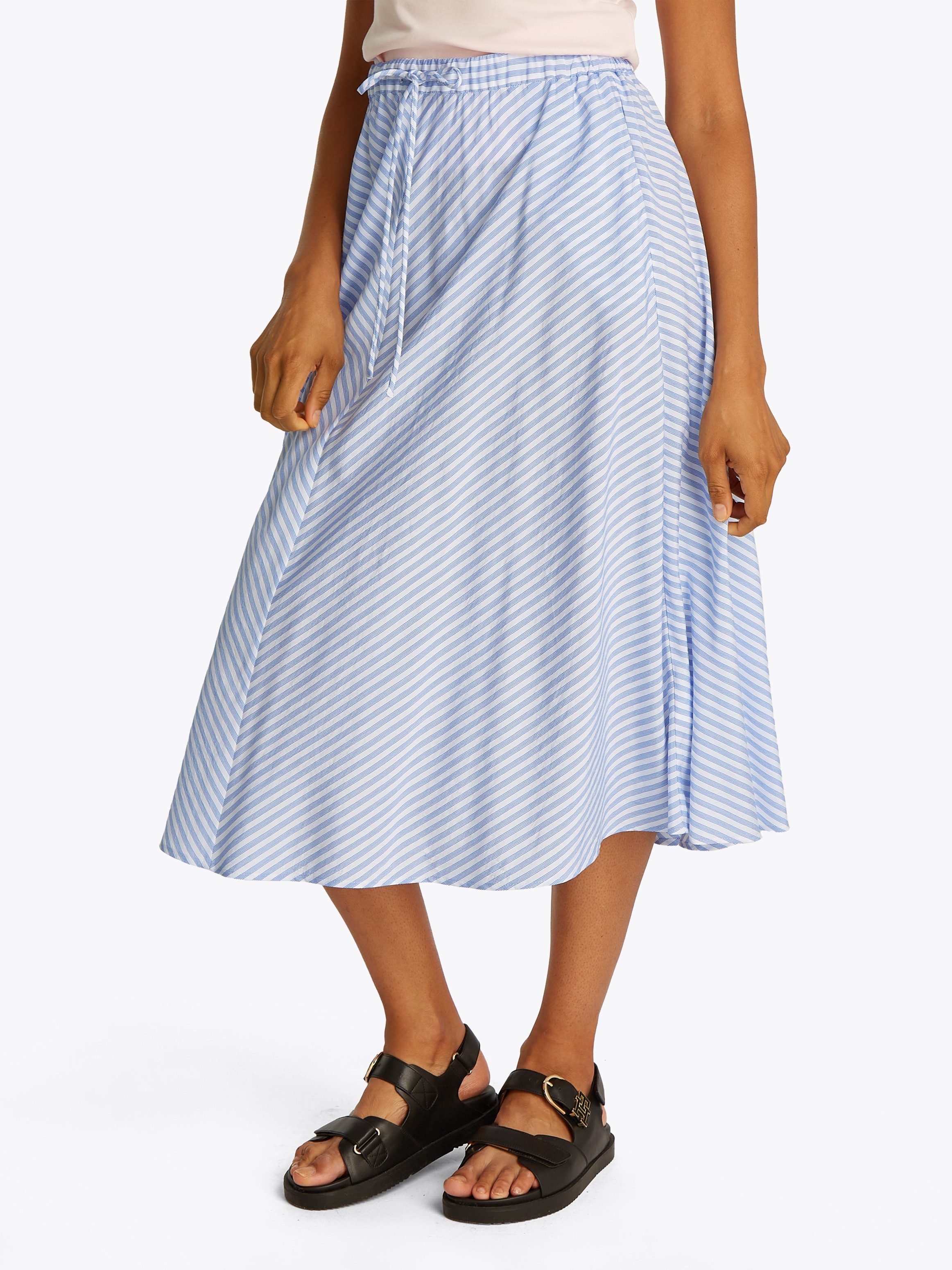 A-Linien-Rock CRINKLE VISCOSE MIX MIDI SKIRT