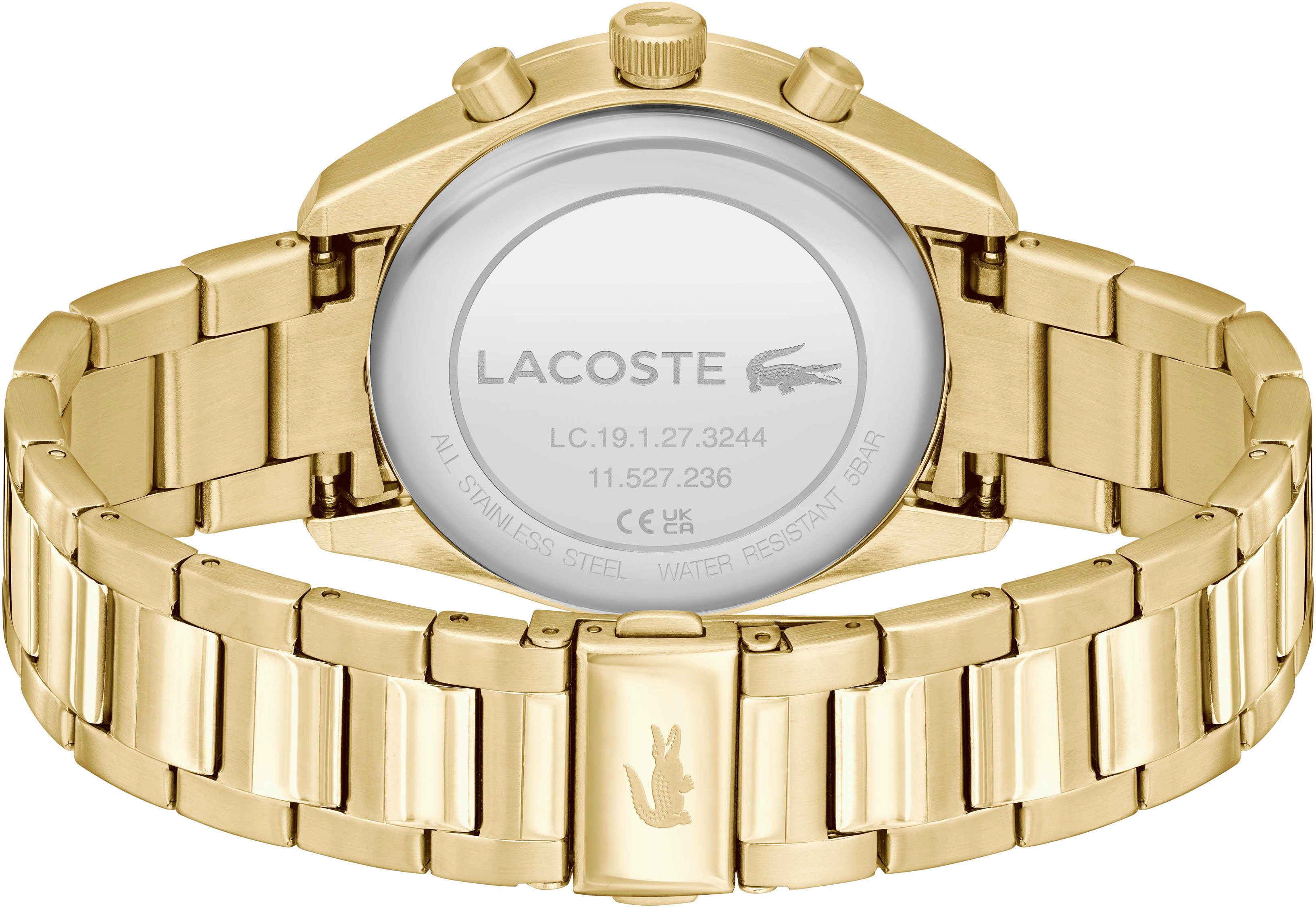 Lacoste Chronograph BOSTON 2011381, Armbanduhr, Quarzuhr, Herrenuhr, Tag, Stoppfunktion,Edelstahlarmband