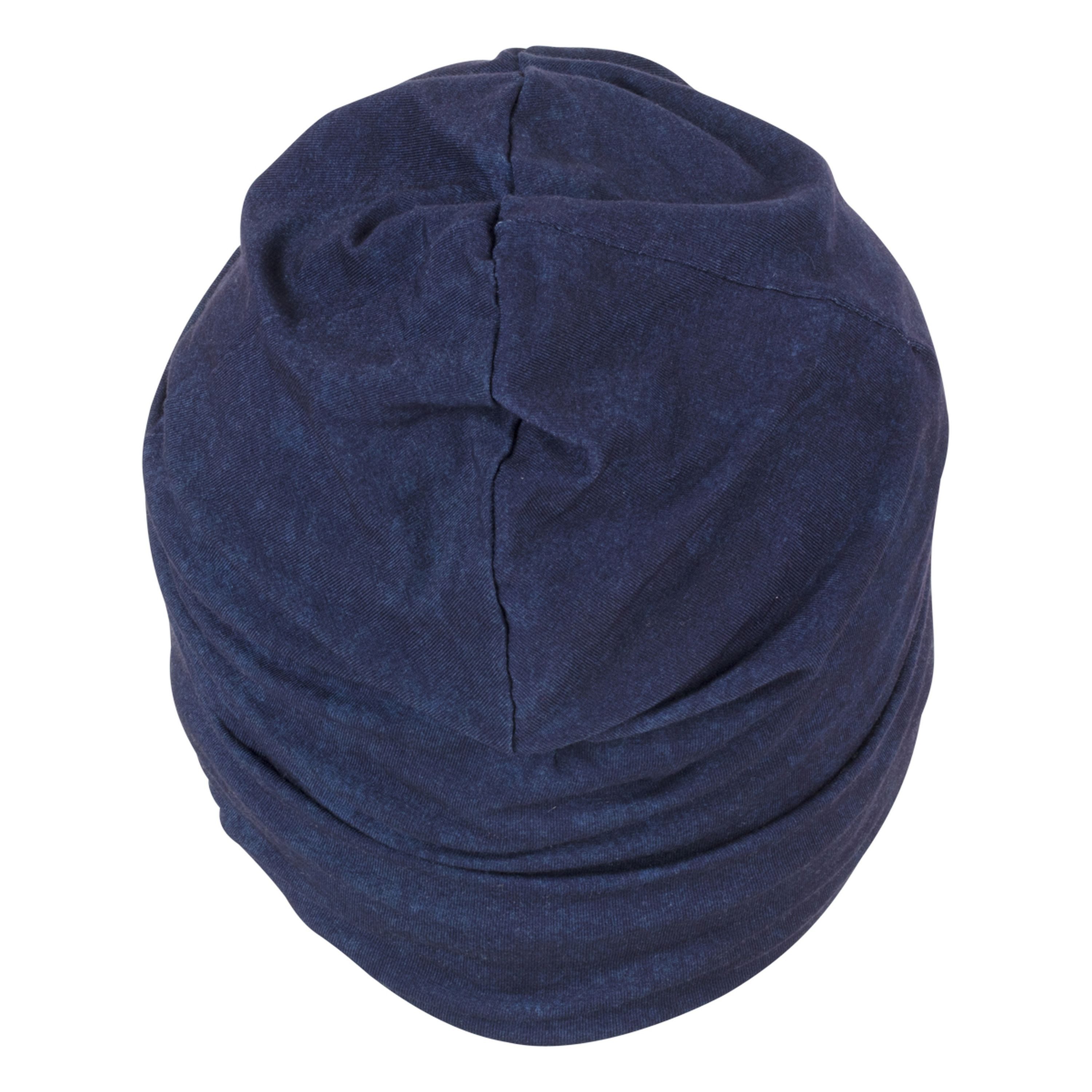 Fashy Strickmütze Fashy - Kopfbedeckung Chemo Mütze Temperaturausgleichend Wendbar Blau