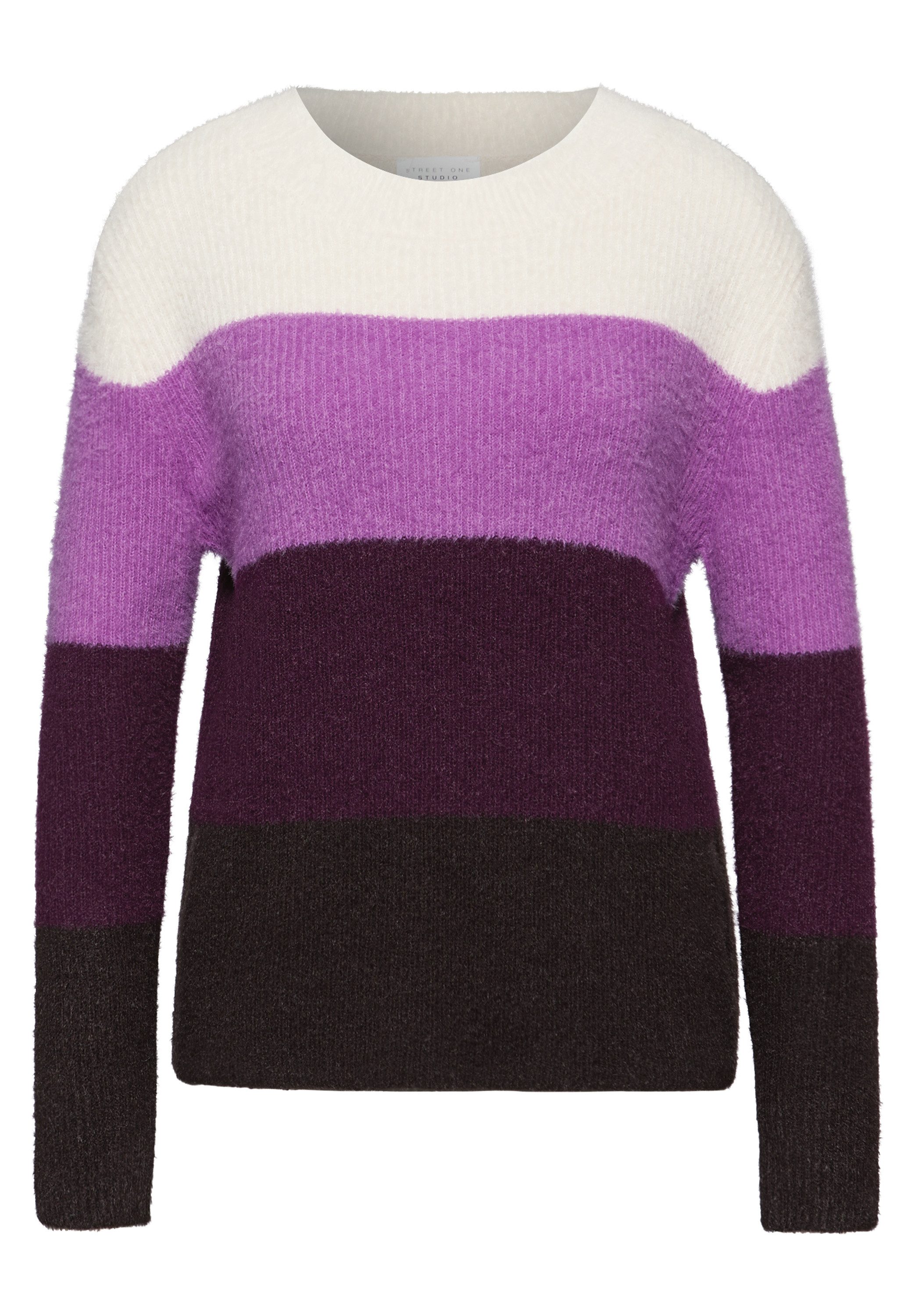 STREET ONE STUDIO Strickpullover mit buntem Streifenmuster